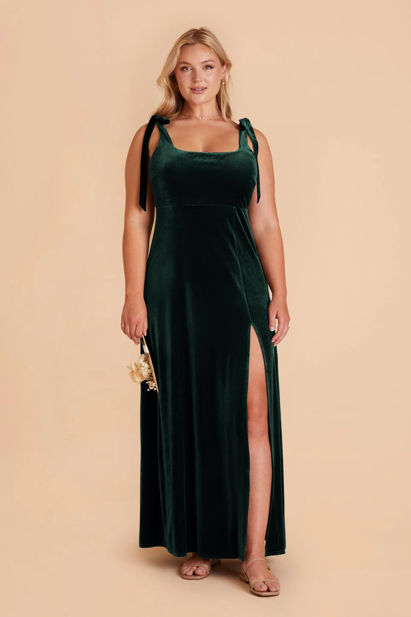 Alex Velvet Dress - Emerald - Image 7
