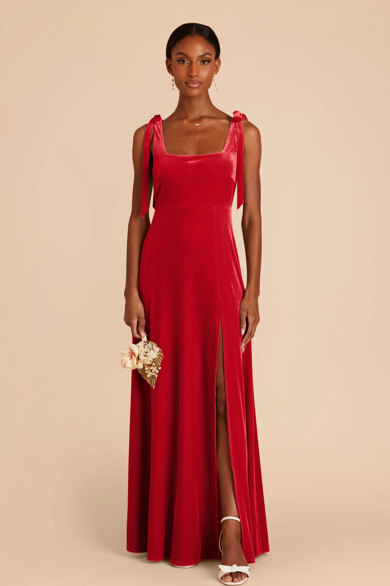 Alex Velvet Dress - Ruby Red - Image 4
