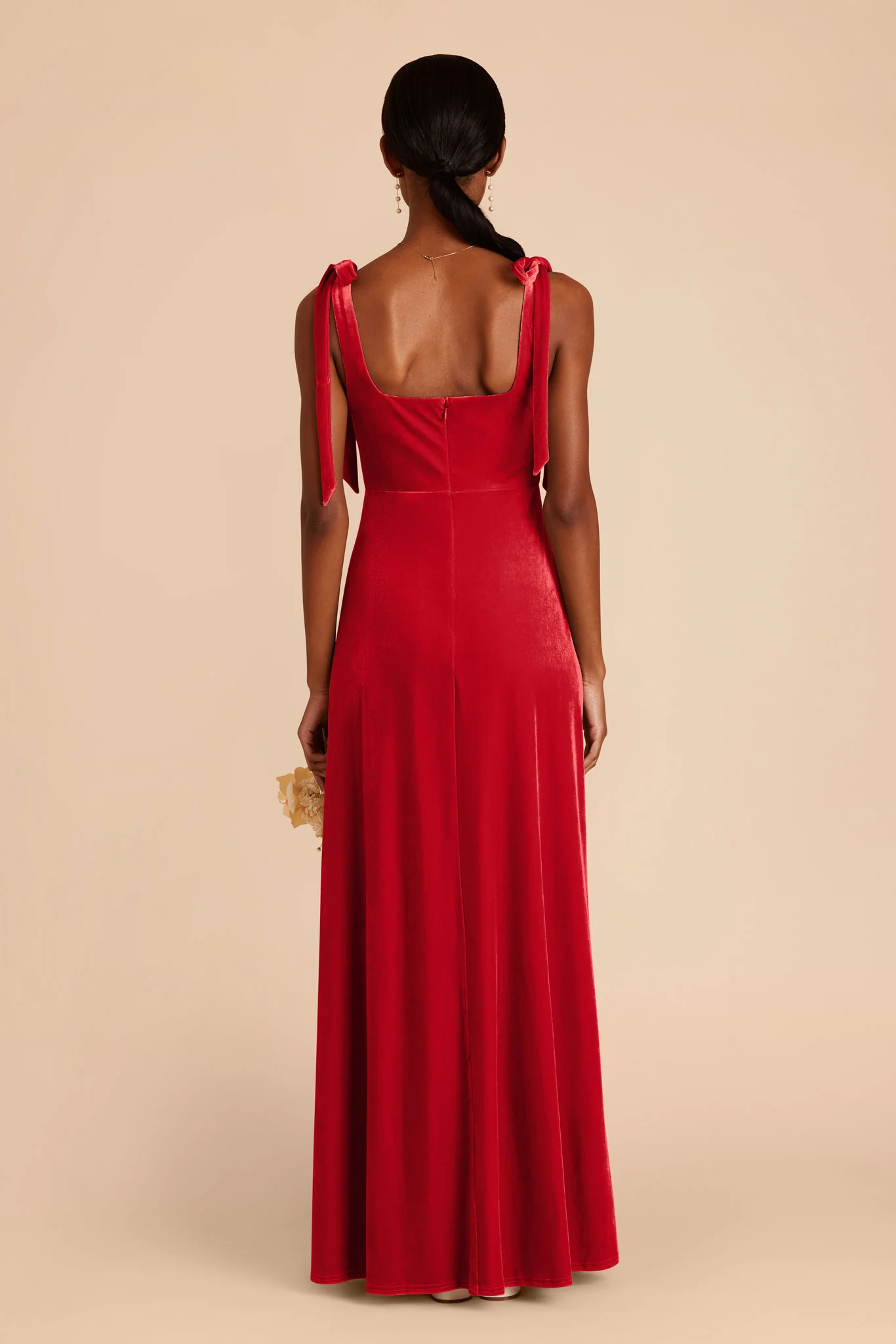 Alex Velvet Dress - Ruby Red - Image 7