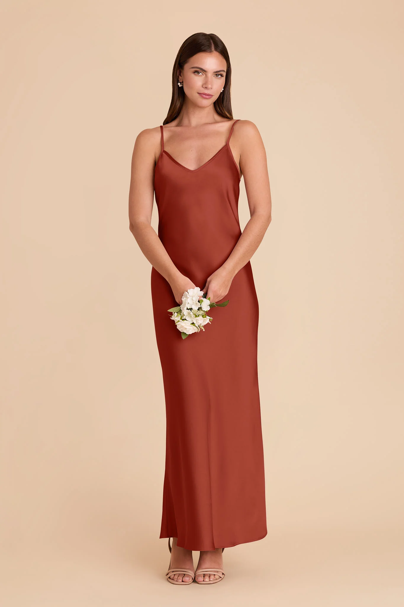 Alice Matte Satin Dress - Auburn - Image 3