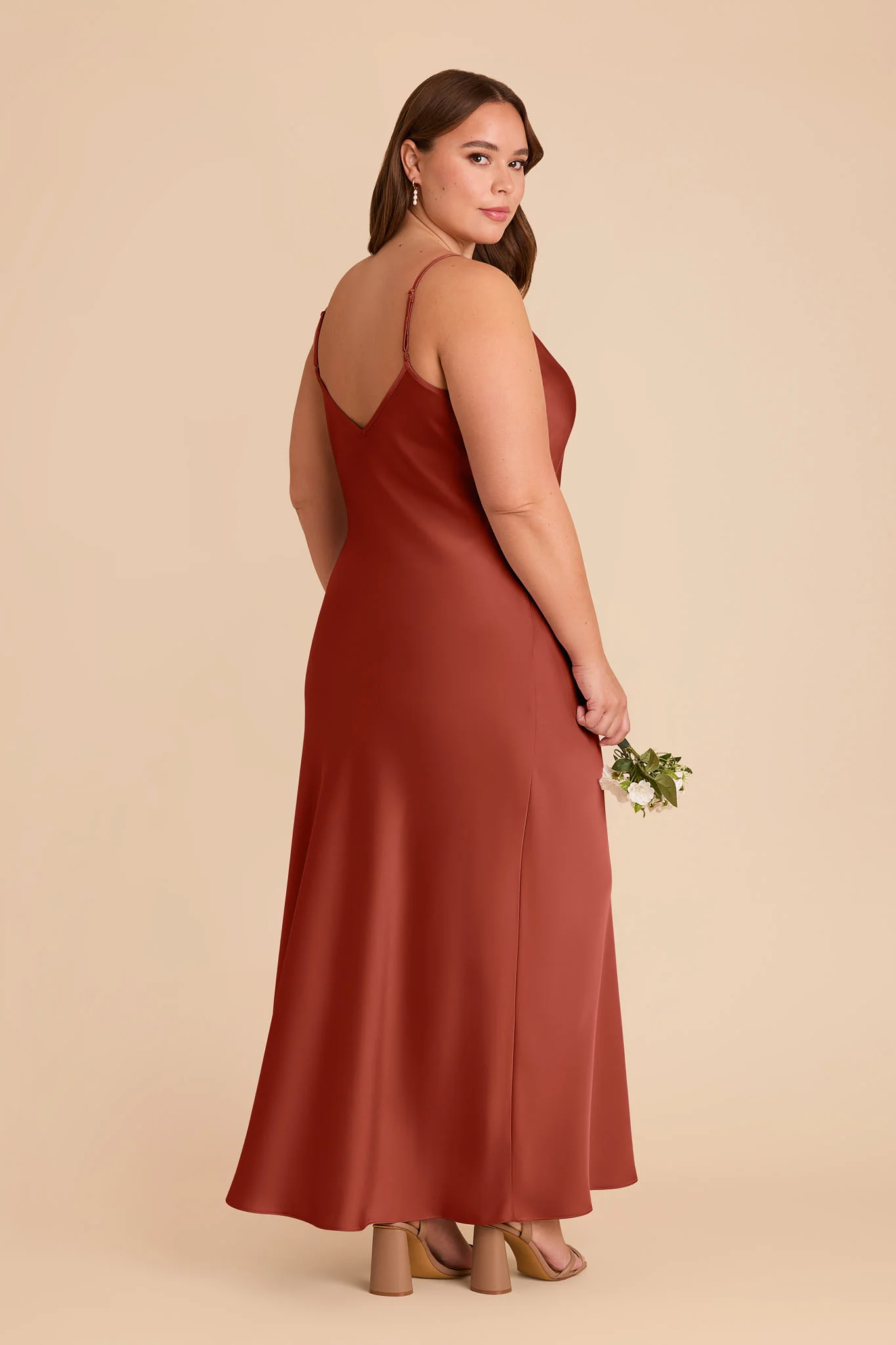 Alice Matte Satin Dress - Auburn - Image 6