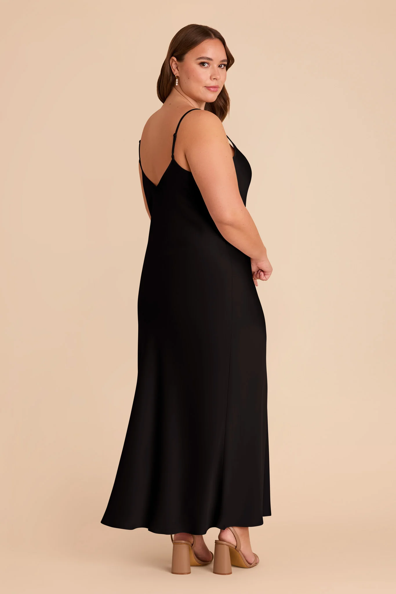 Alice Matte Satin Dress - Black - Image 7