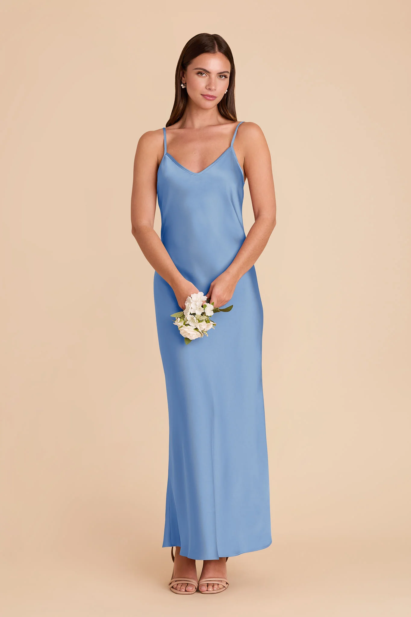 Alice Matte Satin Dress - Bluebell - Image 3