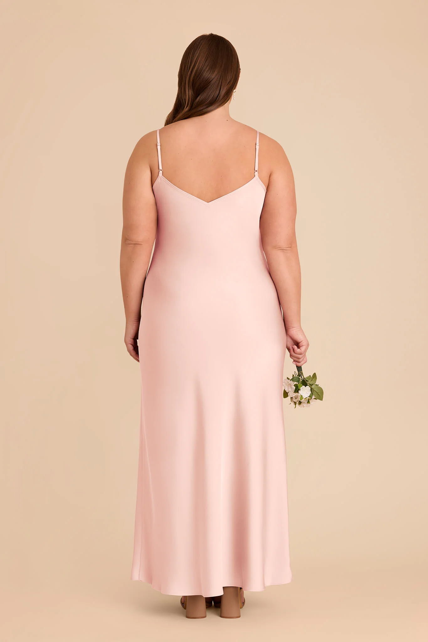 Alice Matte Satin Dress - Blush Pink - Image 8