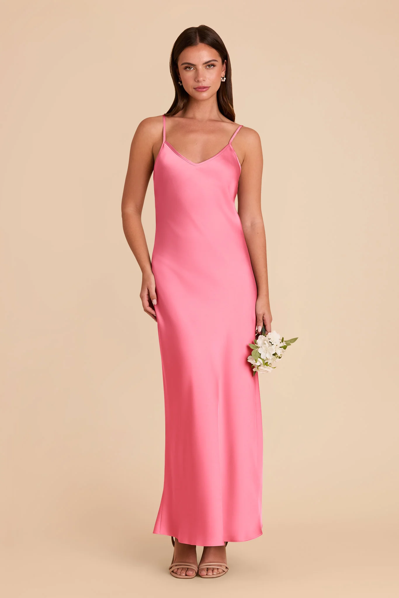 Alice Matte Satin Dress - Bon Bon Pink