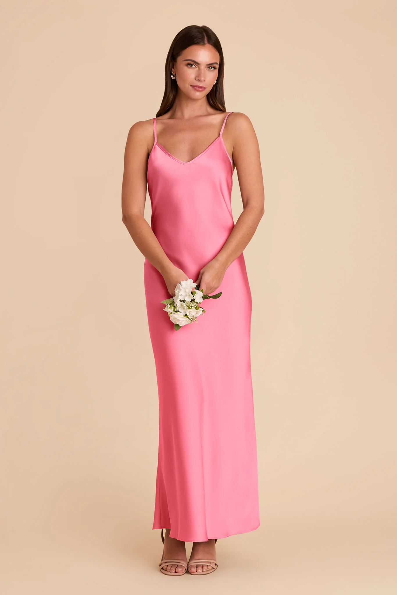 Alice Matte Satin Dress - Bon Bon Pink - Image 3