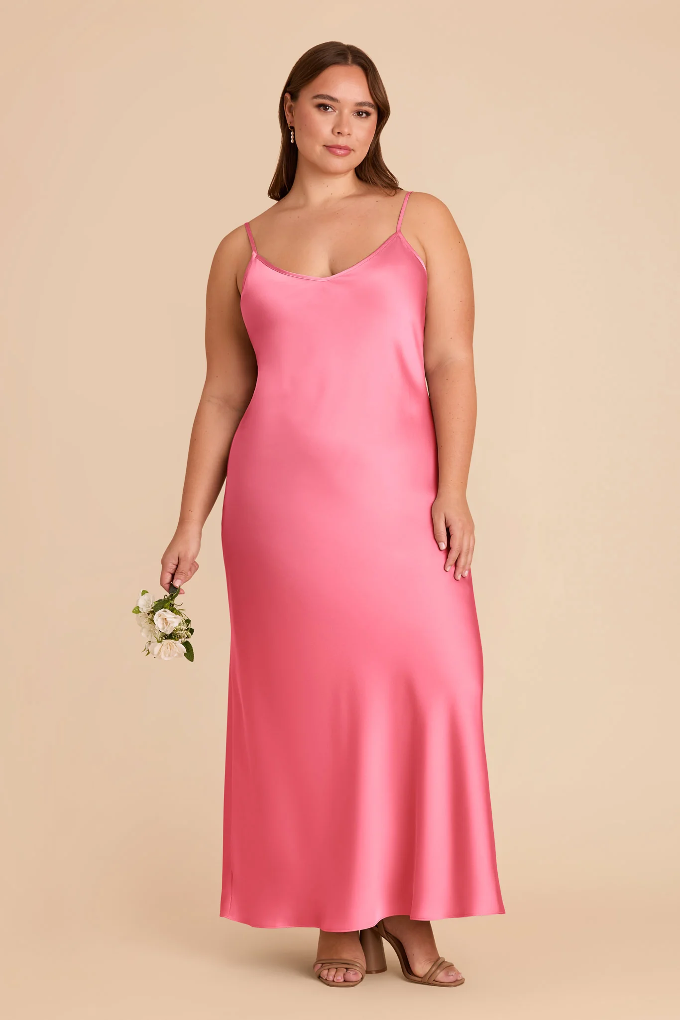 Alice Matte Satin Dress - Bon Bon Pink - Image 6