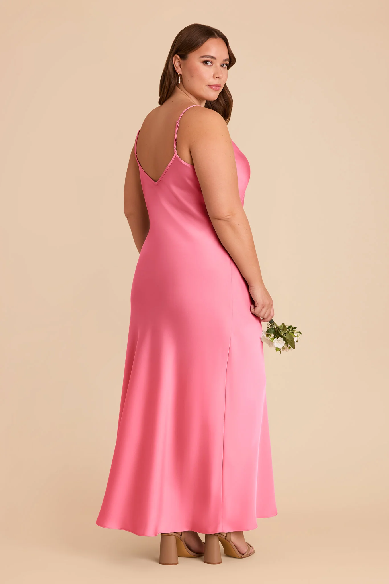 Alice Matte Satin Dress - Bon Bon Pink - Image 7