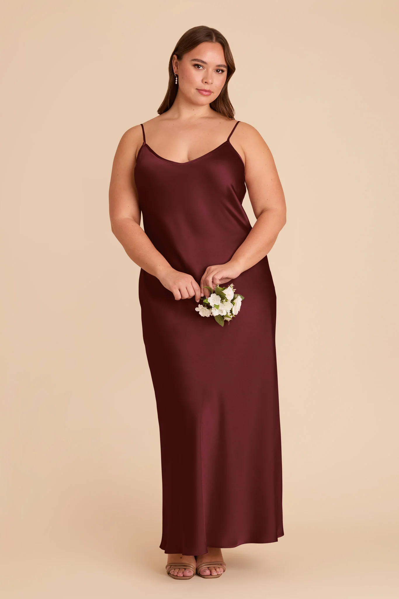 Alice Matte Satin Dress - Cabernet - Image 2