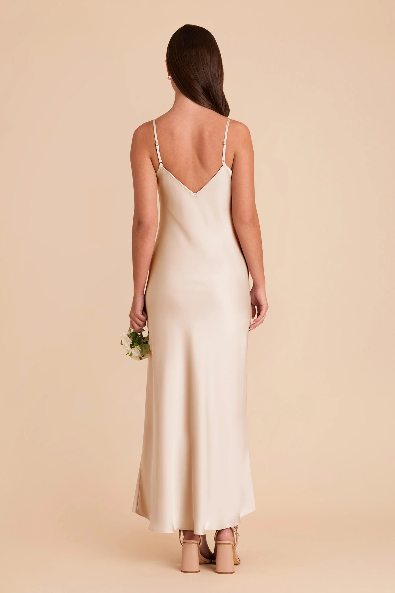 Alice Matte Satin Dress - Champagne - Image 5