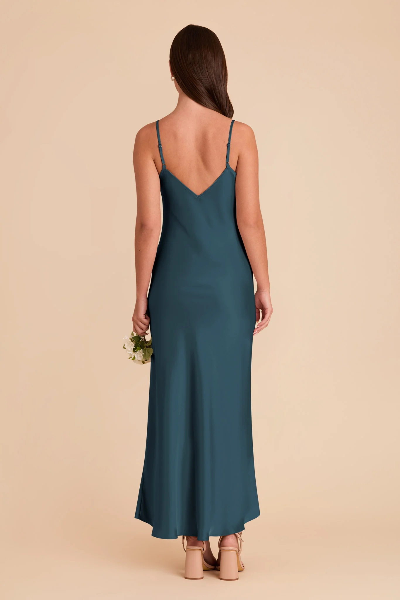 Alice Matte Satin Dress - Dark Teal - Image 5