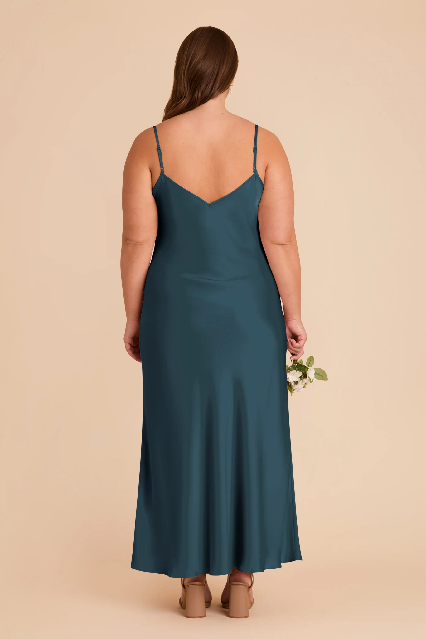 Alice Matte Satin Dress - Dark Teal - Image 8