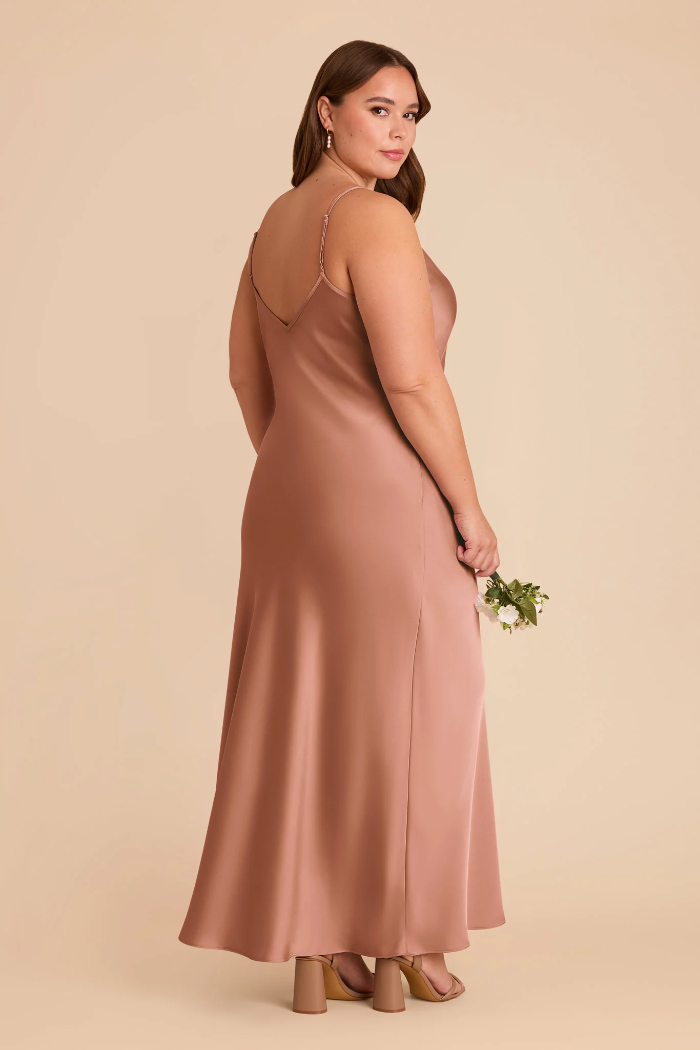 Alice Matte Satin Dress - Desert Rose - Image 7