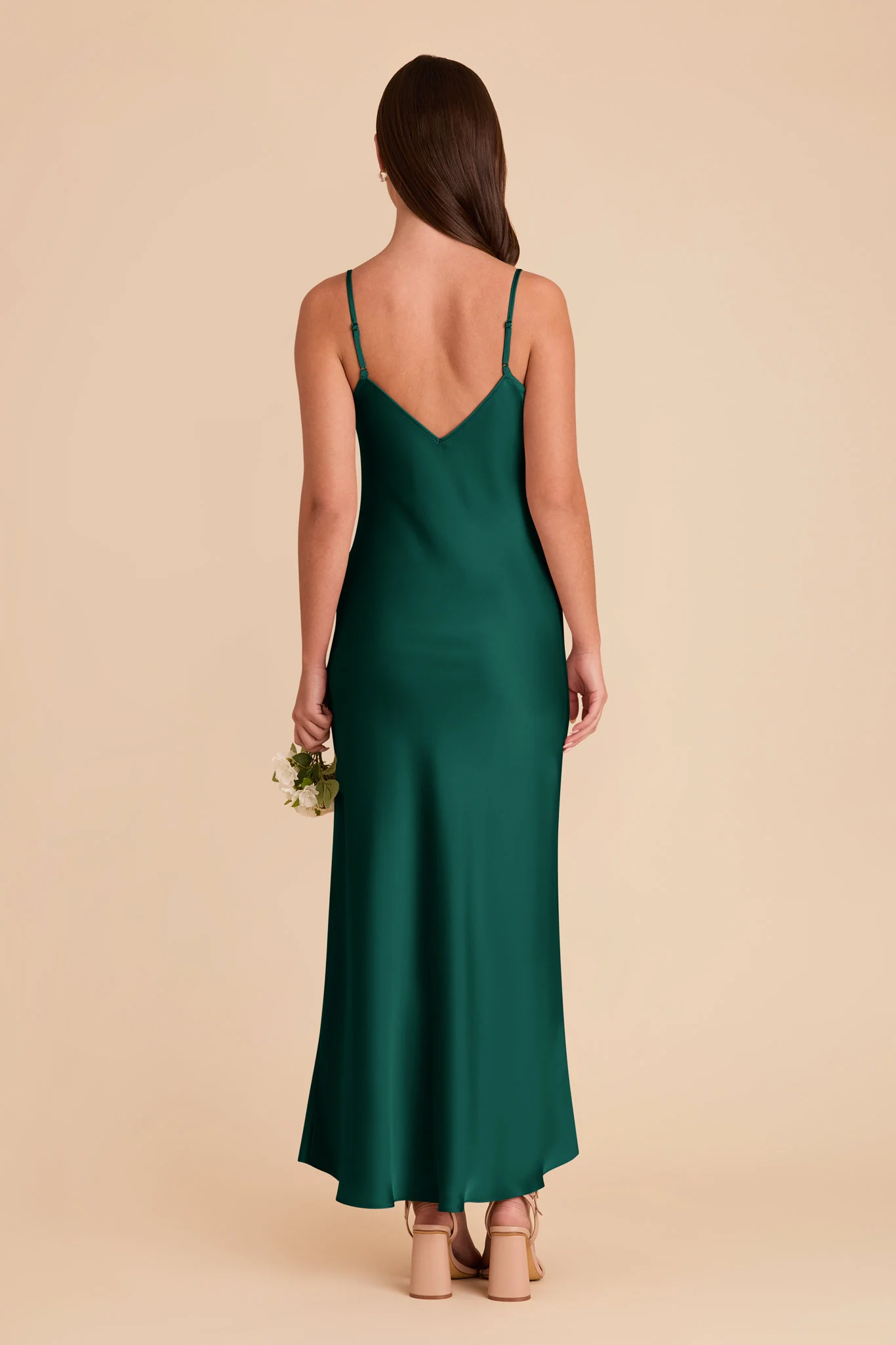 Alice Matte Satin Dress - Emerald - Image 5