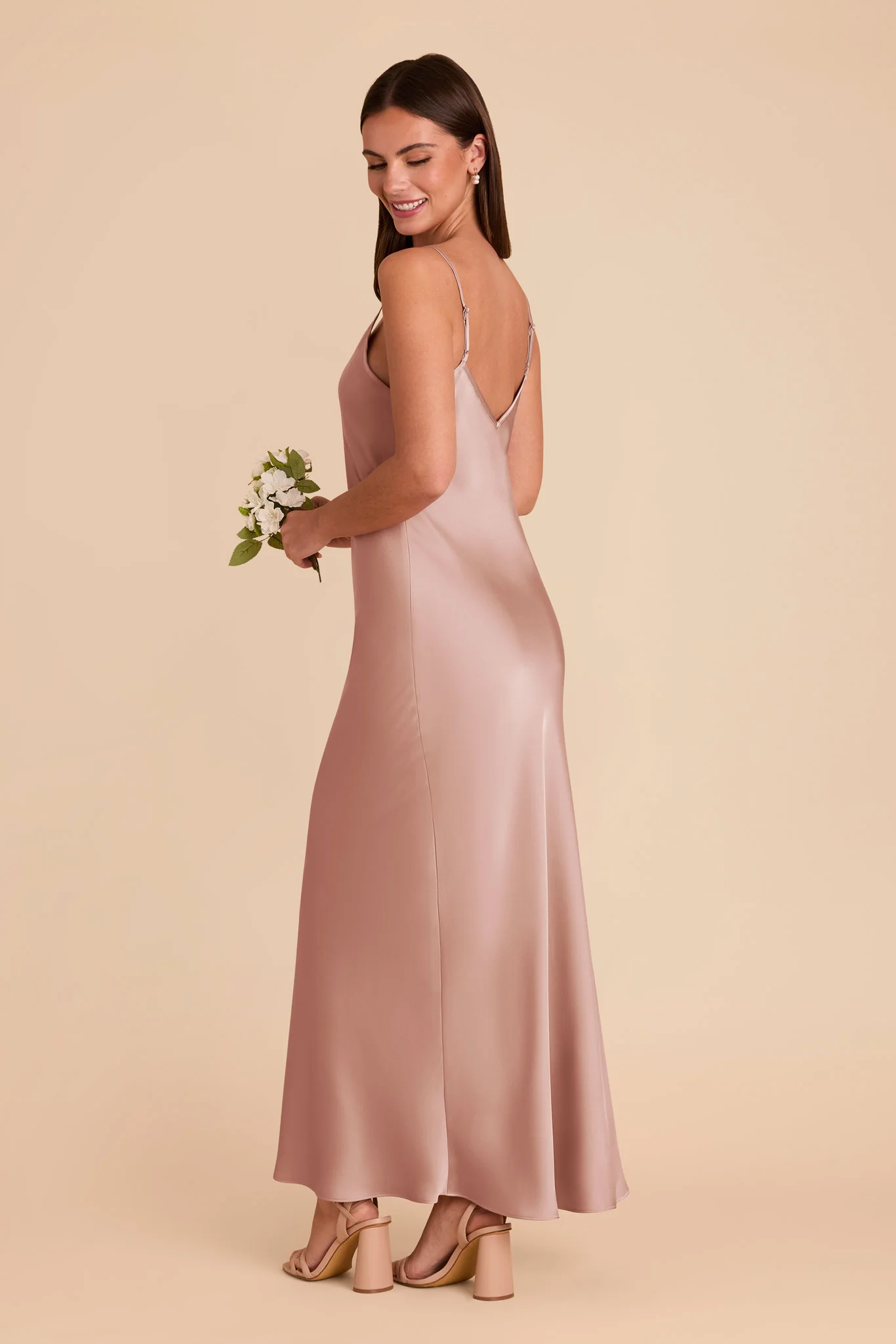 Alice Matte Satin Dress - English Rose - Image 4