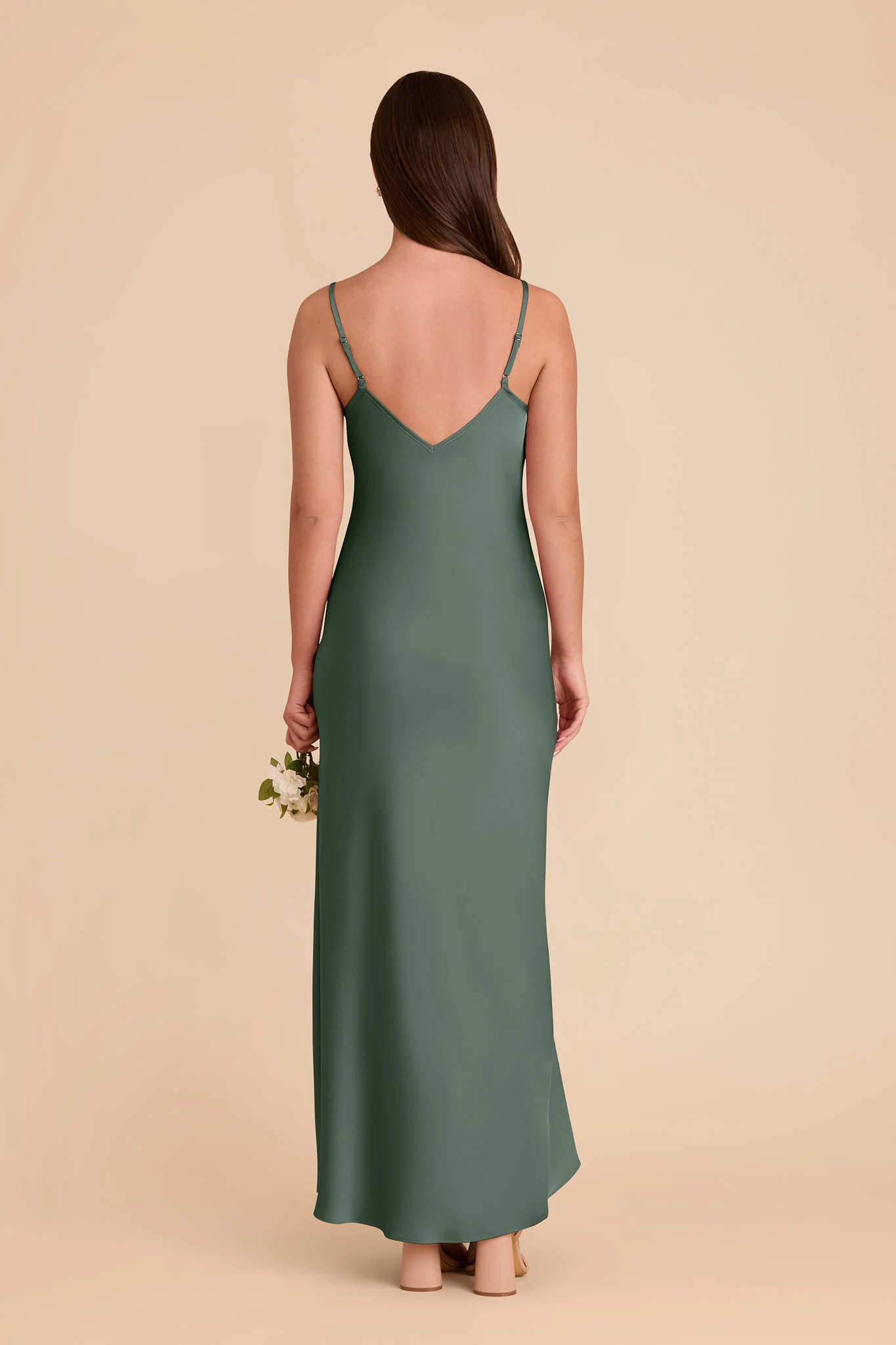 Alice Matte Satin Dress - Eucalyptus - Image 5