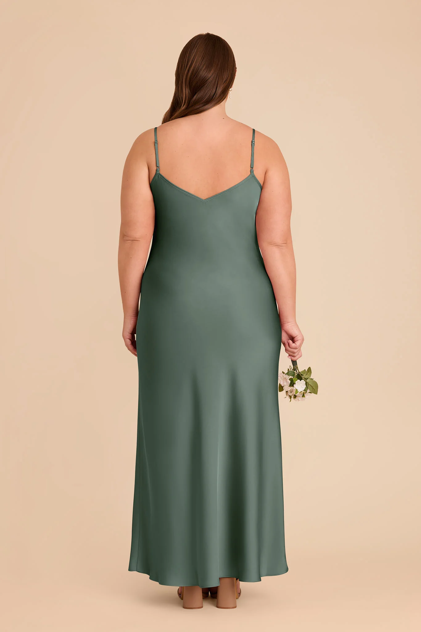 Alice Matte Satin Dress - Eucalyptus - Image 8