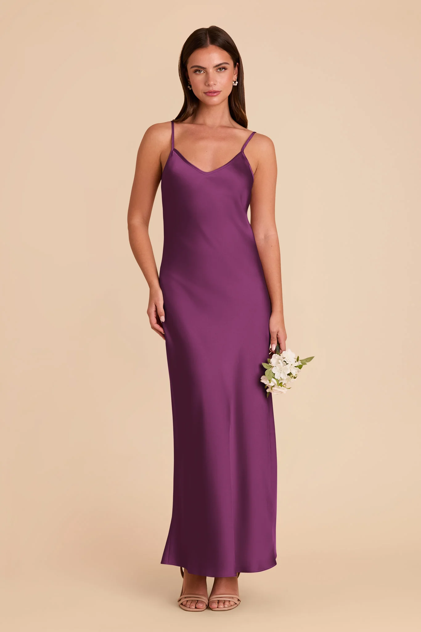Alice Matte Satin Dress - Fig