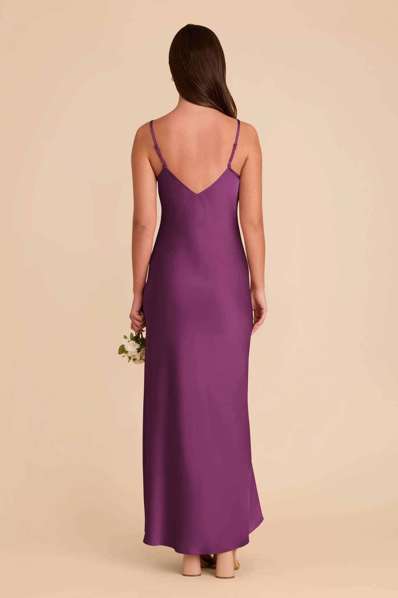 Alice Matte Satin Dress - Fig - Image 5