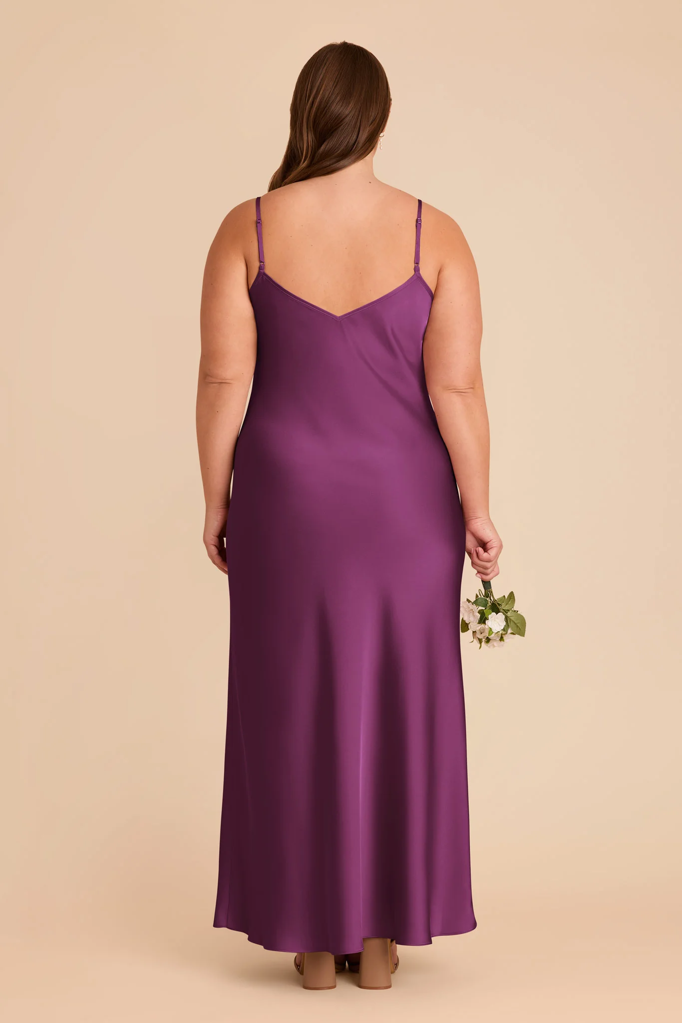 Alice Matte Satin Dress - Fig - Image 8