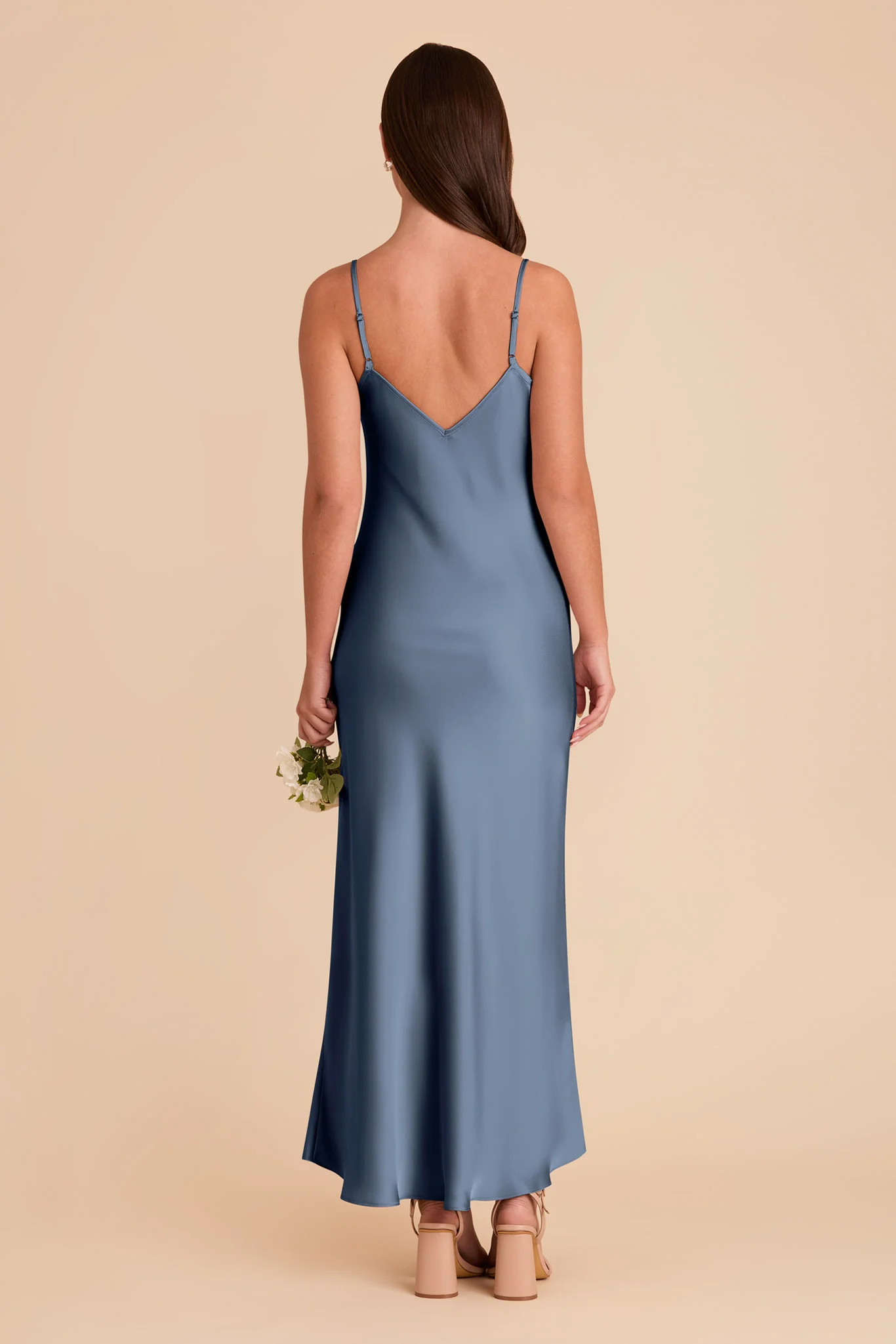 Alice Matte Satin Dress - French Blue - Image 5