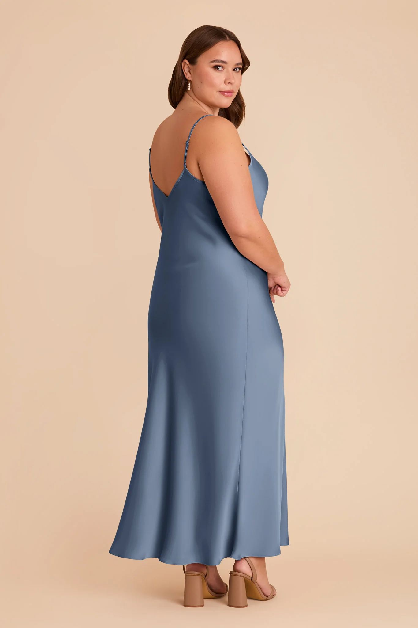 Alice Matte Satin Dress - French Blue - Image 7