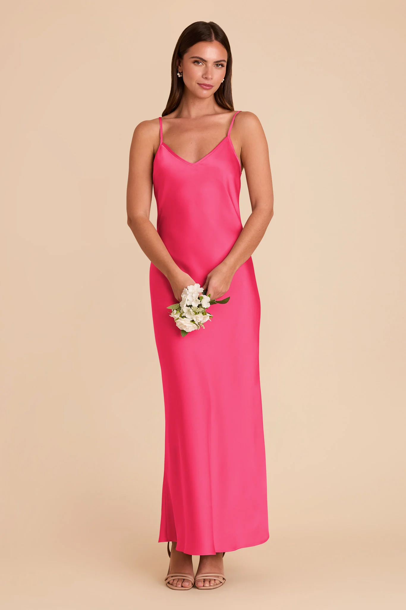 Alice Matte Satin Dress - Fuchsia - Image 3