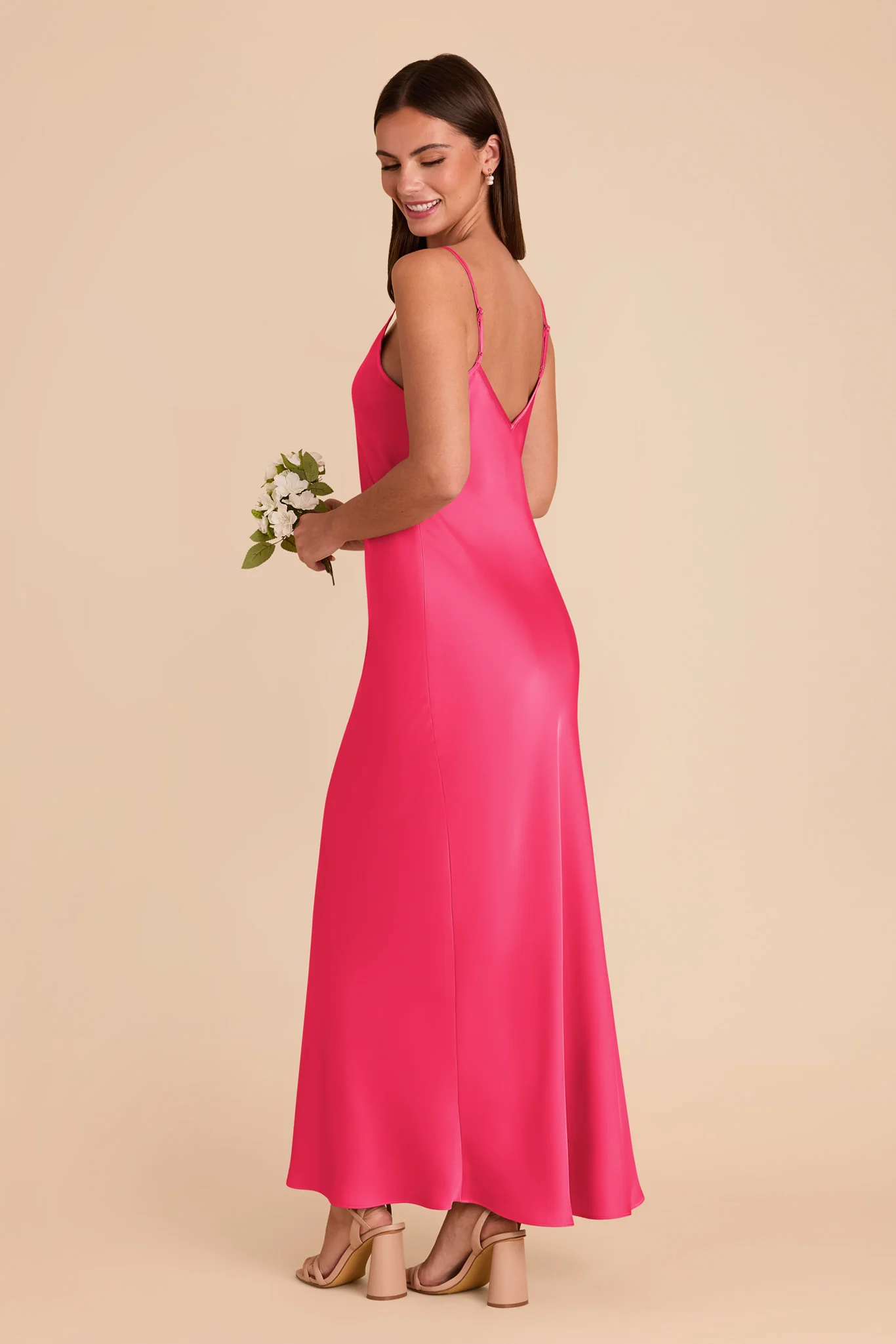 Alice Matte Satin Dress - Fuchsia - Image 5