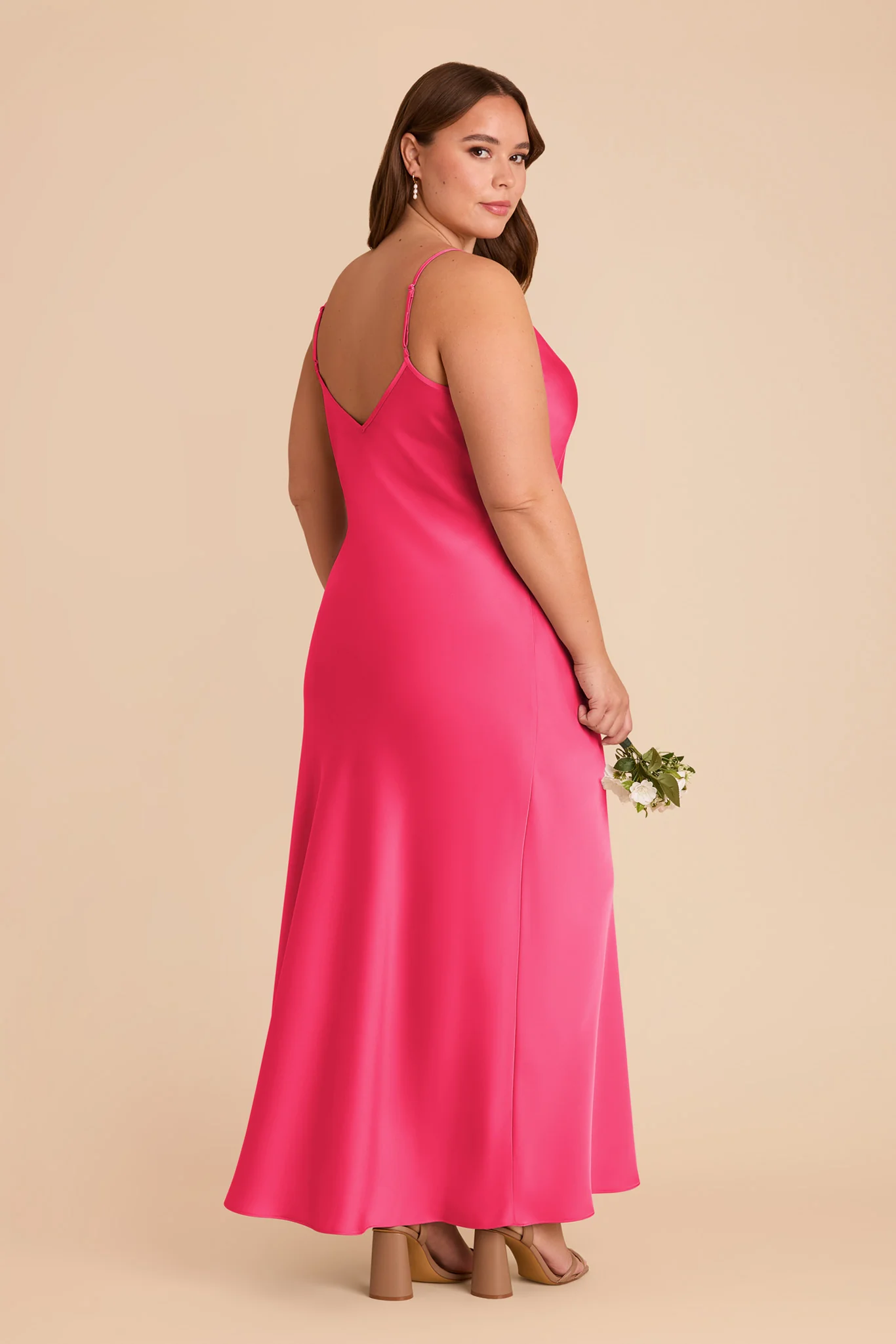 Alice Matte Satin Dress - Fuchsia - Image 7