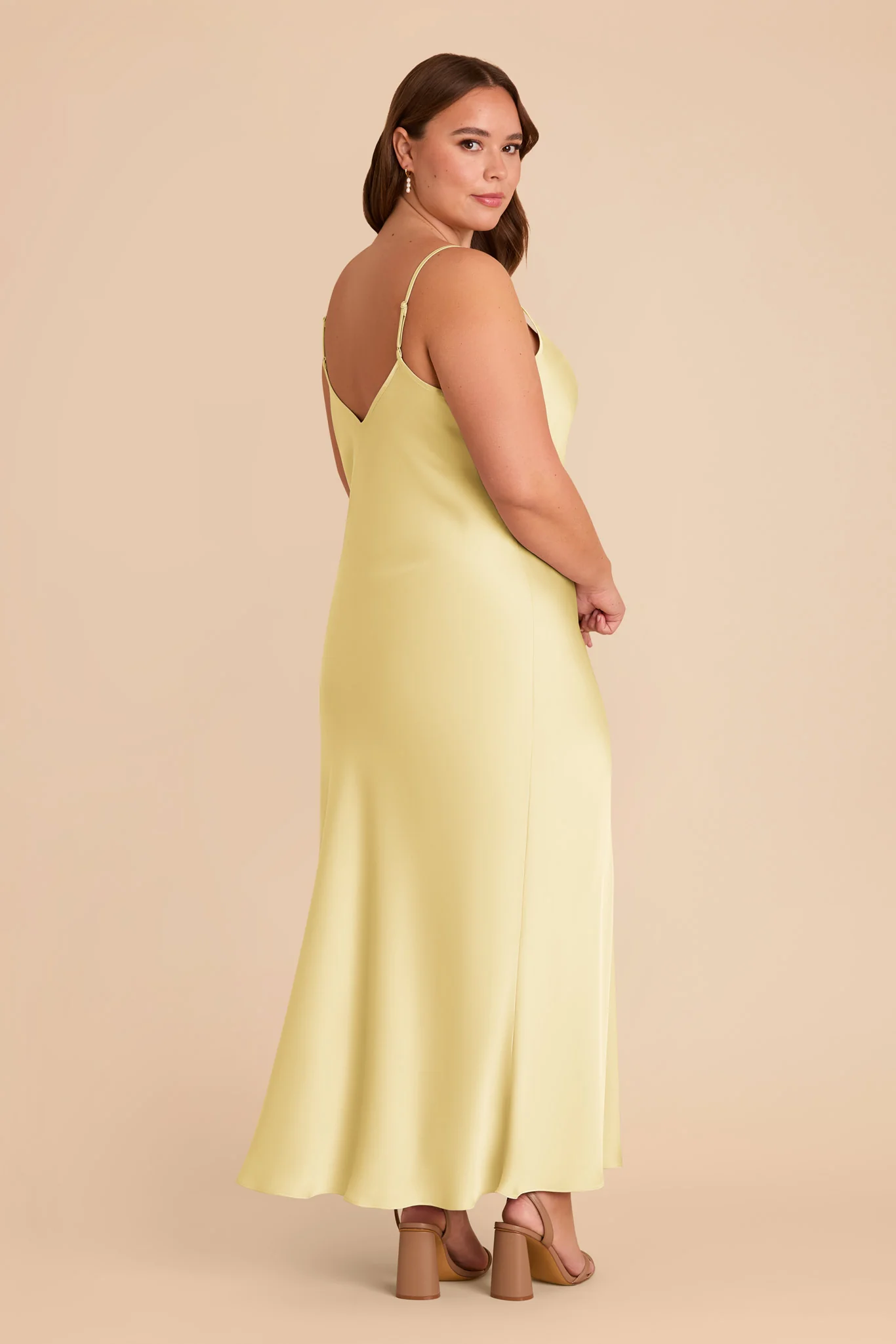 Alice Matte Satin Dress - Lemon Sorbet - Image 8