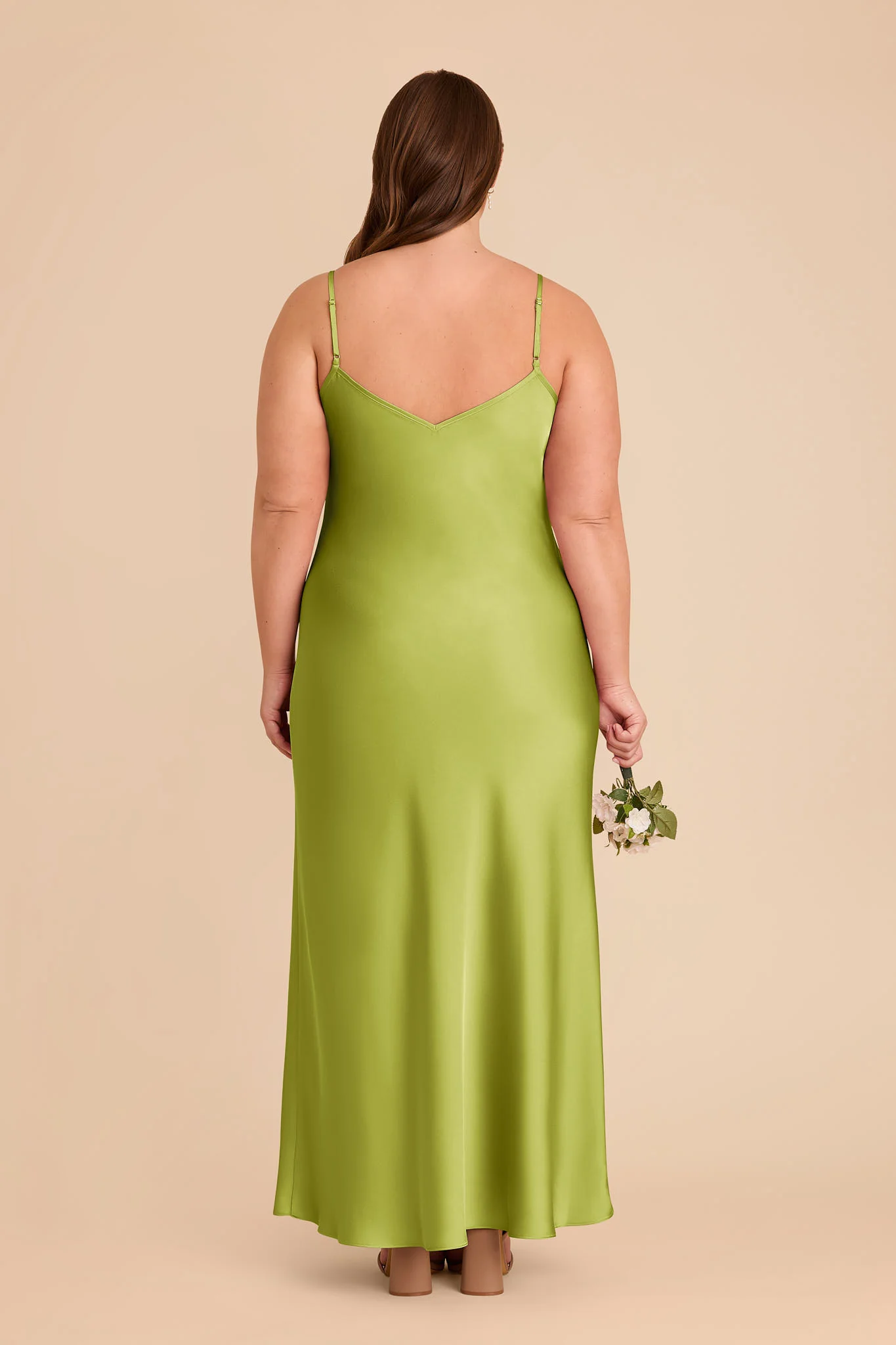 Alice Matte Satin Dress - Matcha - Image 8