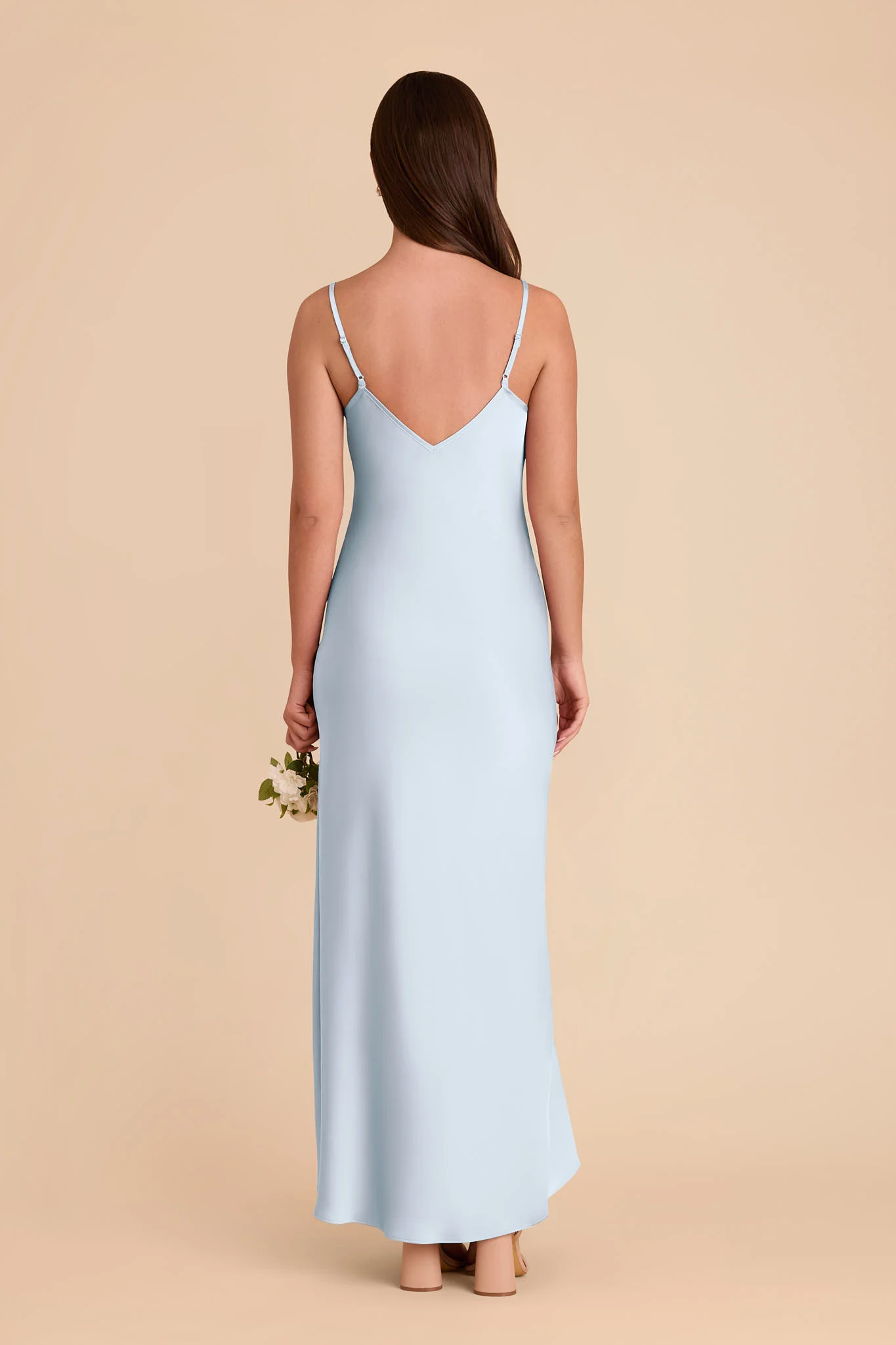 Alice Matte Satin Dress - Mist Blue - Image 5