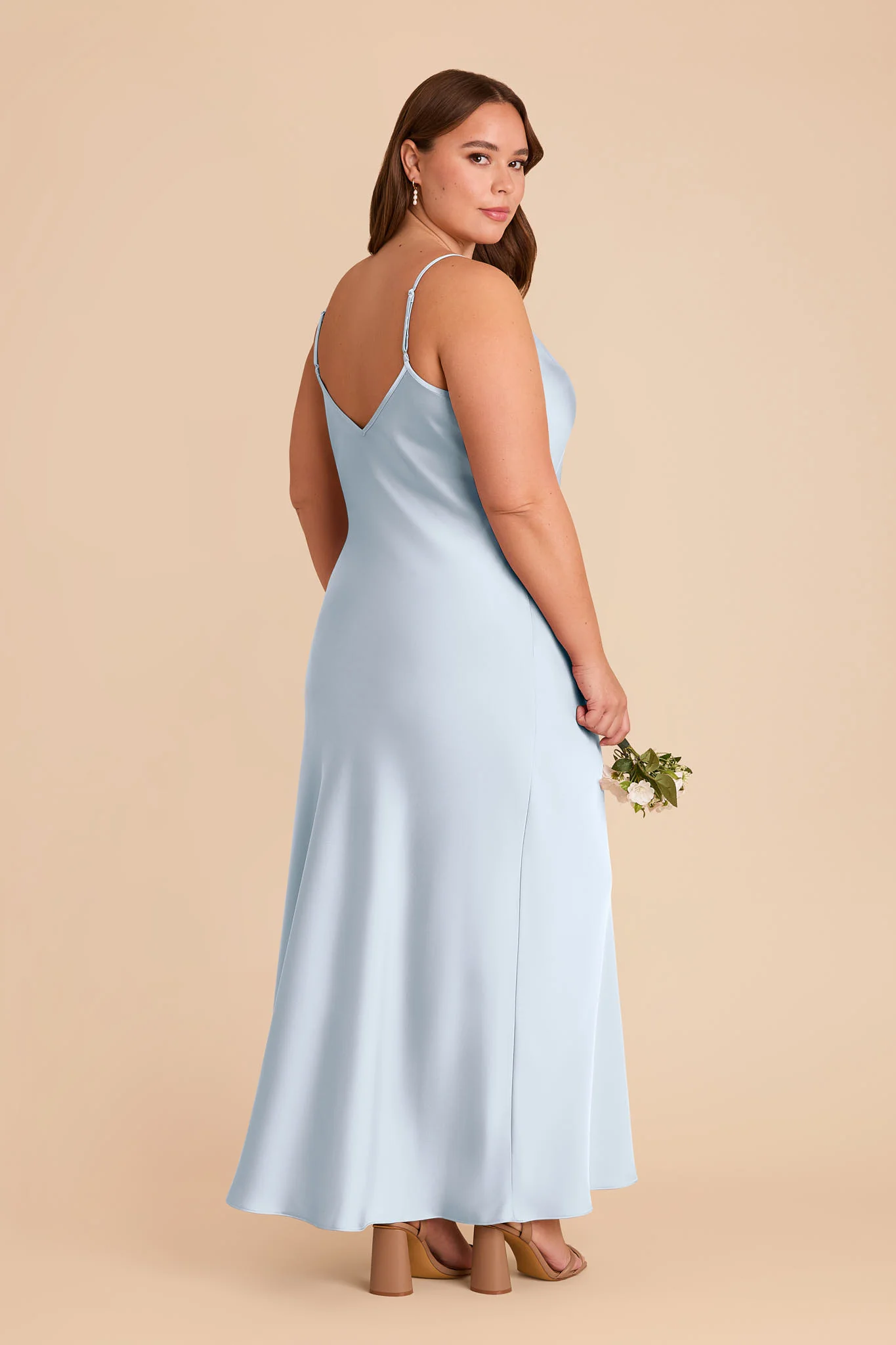 Alice Matte Satin Dress - Mist Blue - Image 7