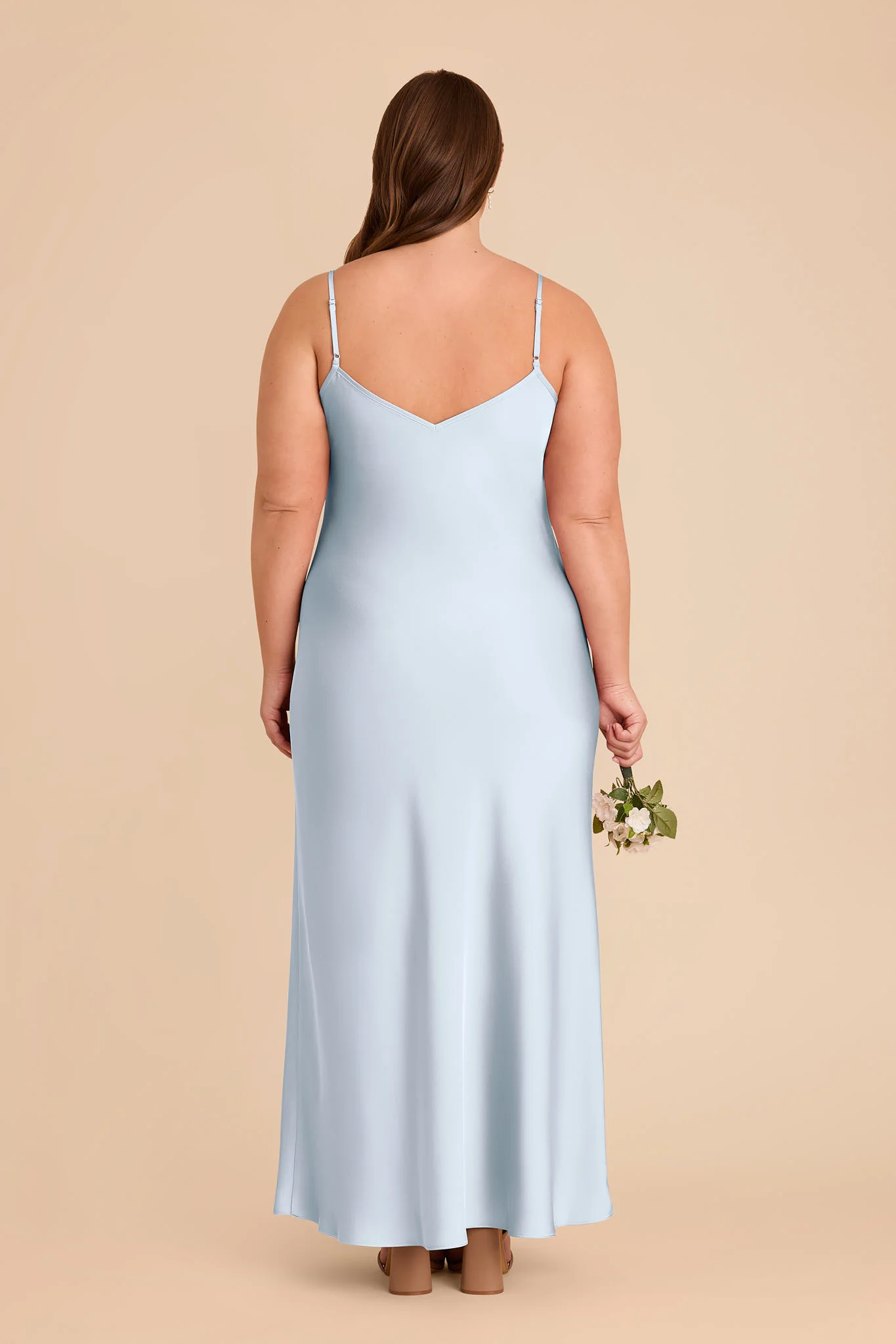 Alice Matte Satin Dress - Mist Blue - Image 8