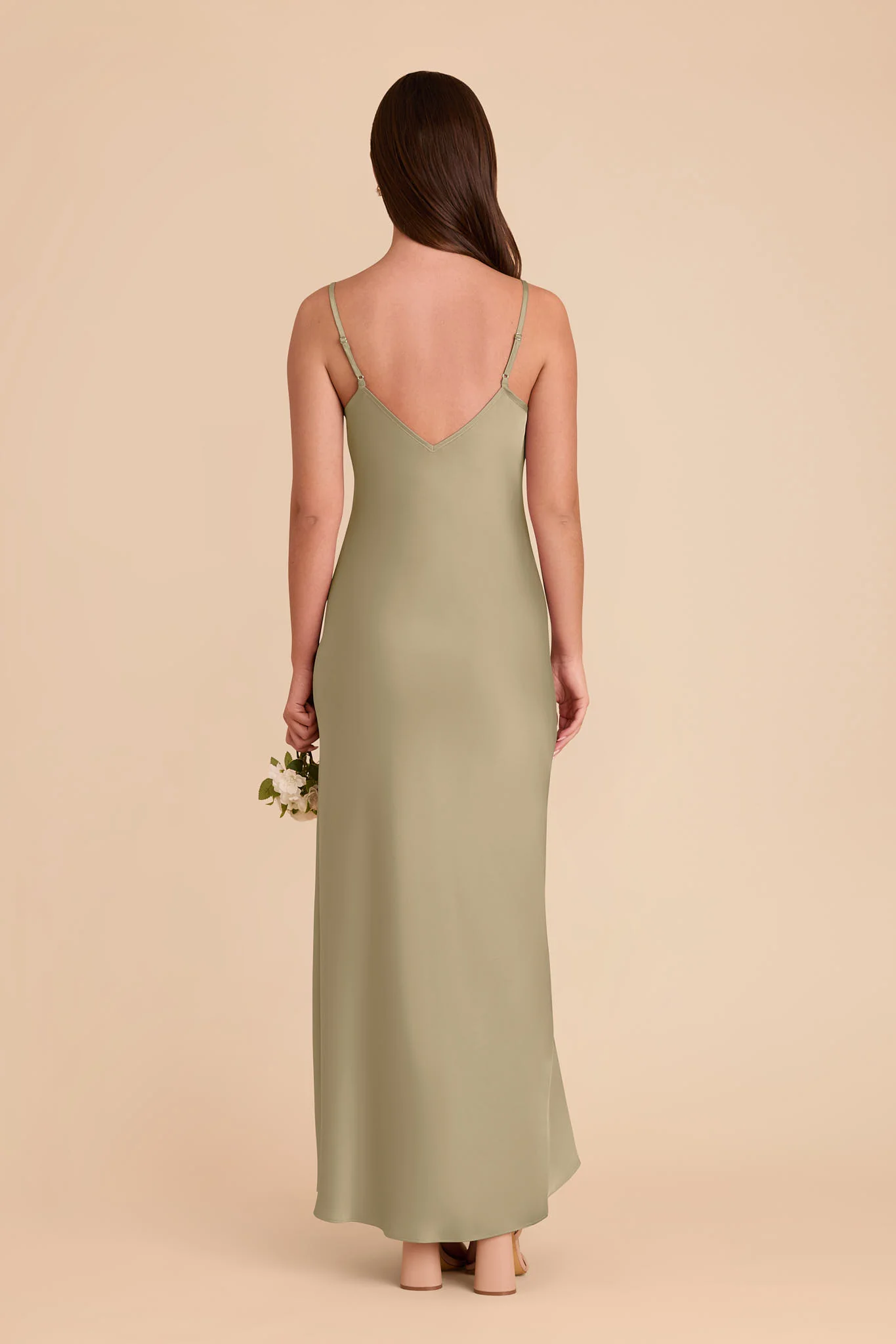 Alice Matte Satin Dress - Moss Green - Image 5