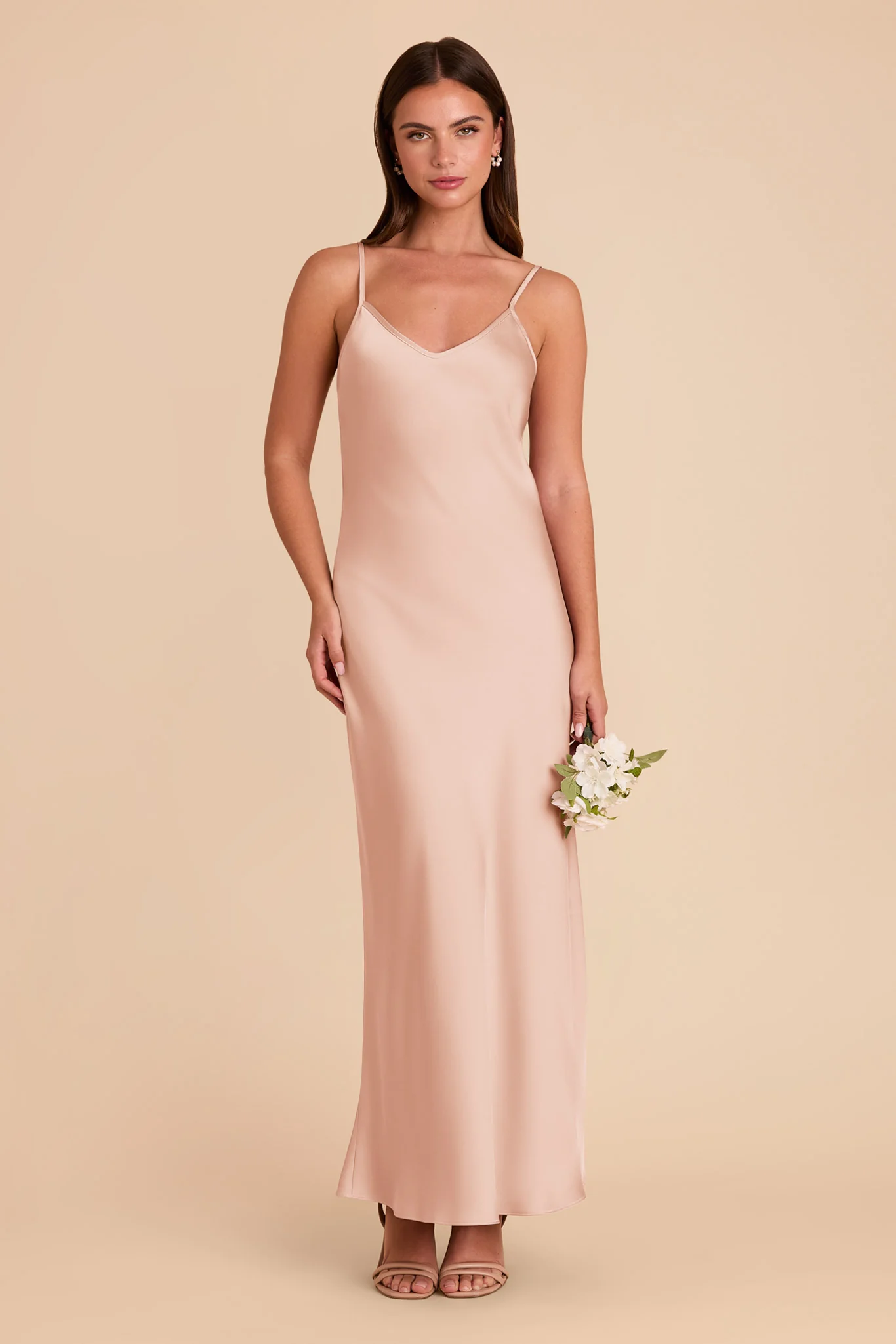 Alice Matte Satin Dress - Rose Gold - Image 3