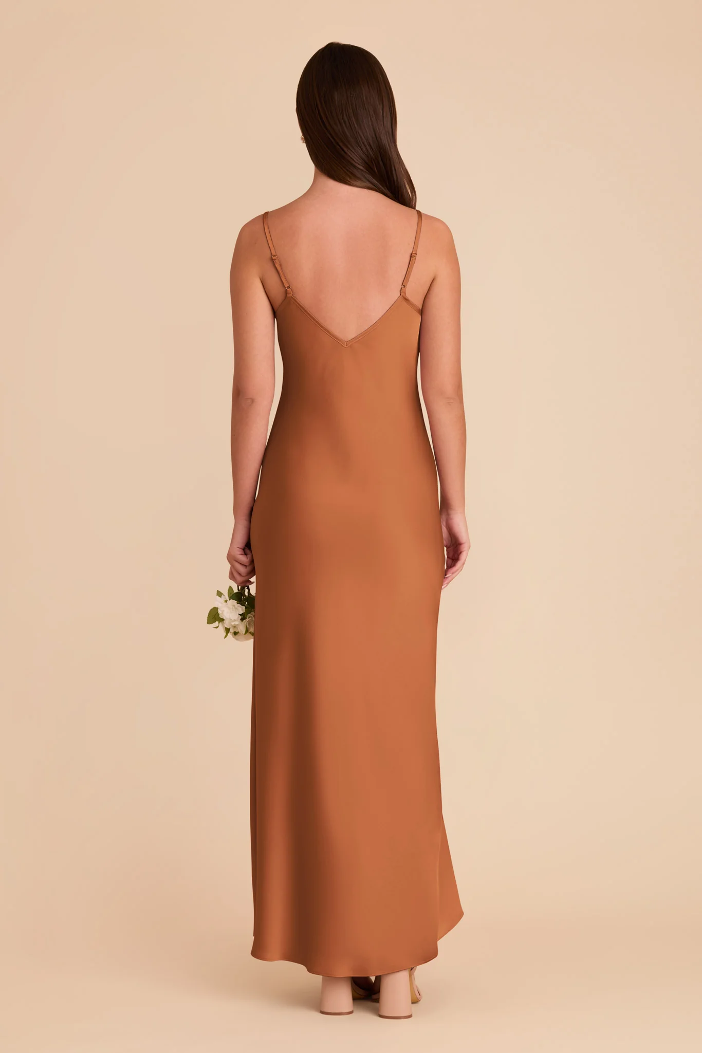 Alice Matte Satin Dress - Rust - Image 5