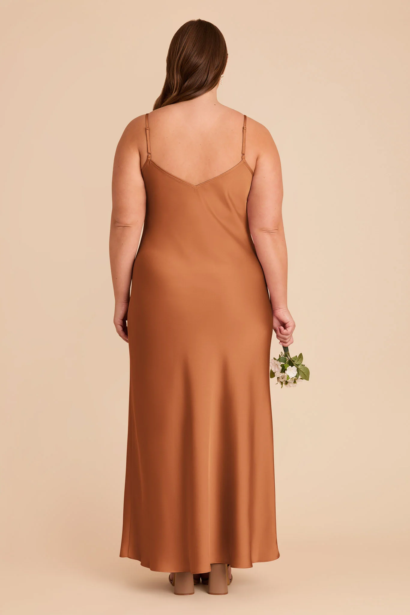 Alice Matte Satin Dress - Rust - Image 8