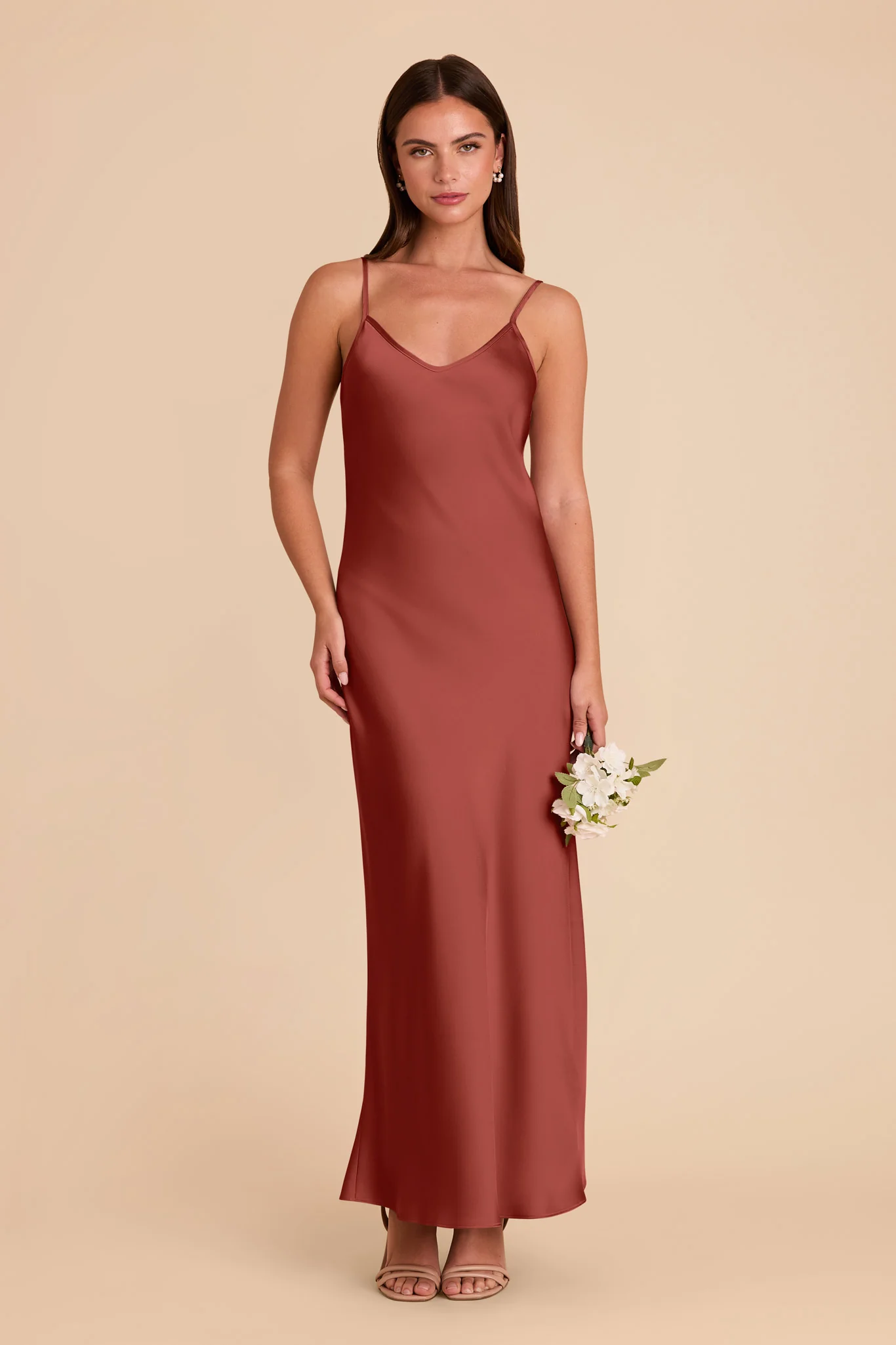 Alice Matte Satin Dress - Spice - Image 3