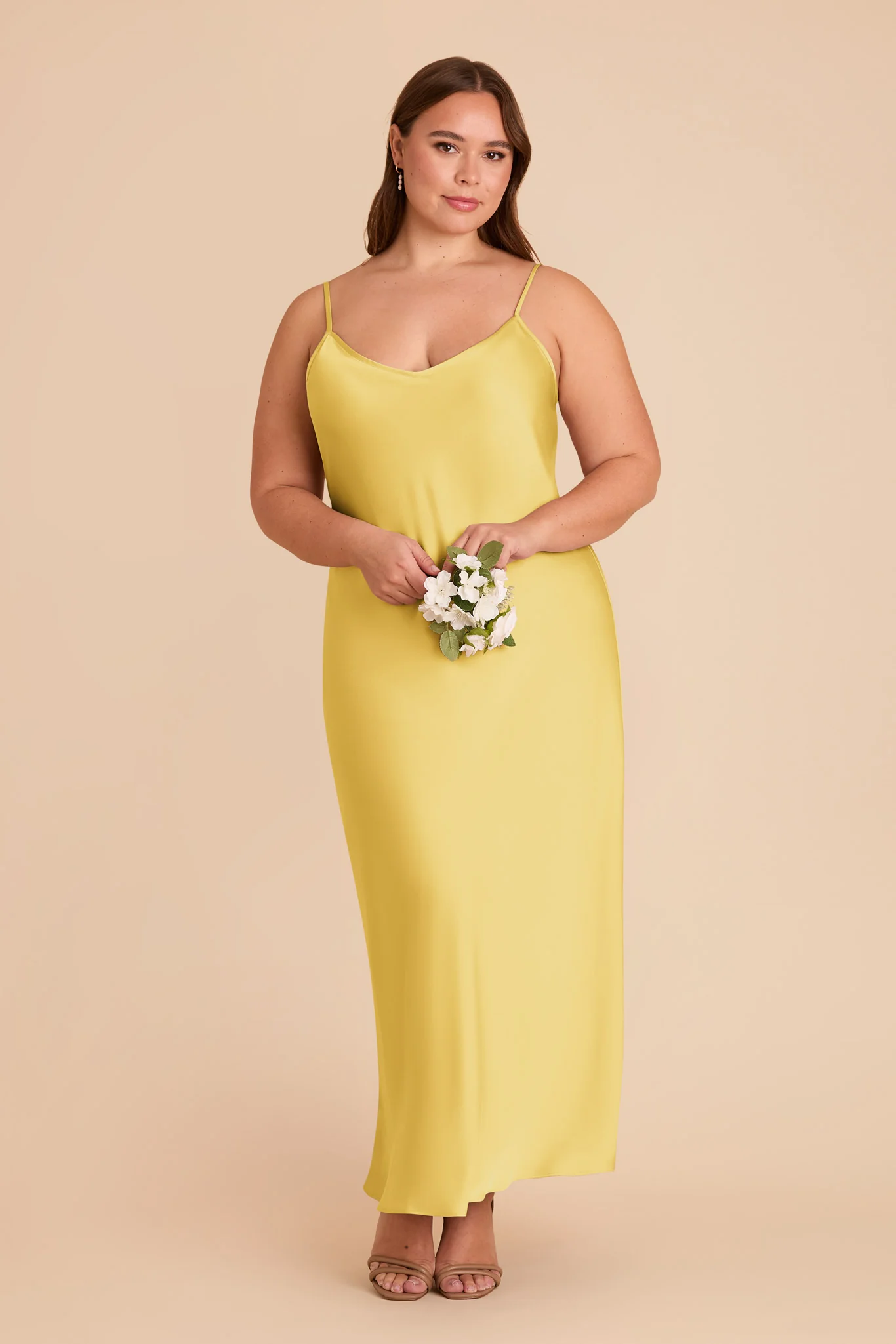 Alice Matte Satin Dress - Sunflower Yellow - Image 2
