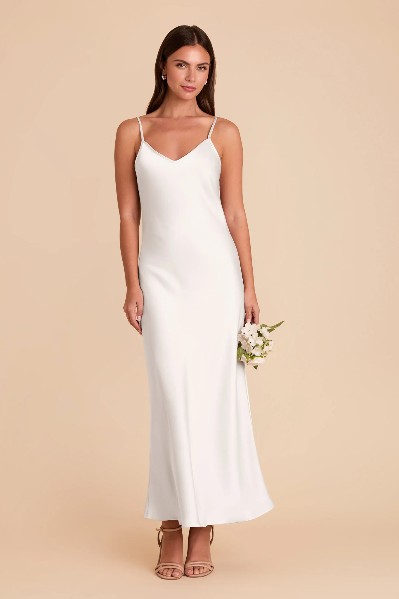 Alice Matte Satin Dress - White - Image 2