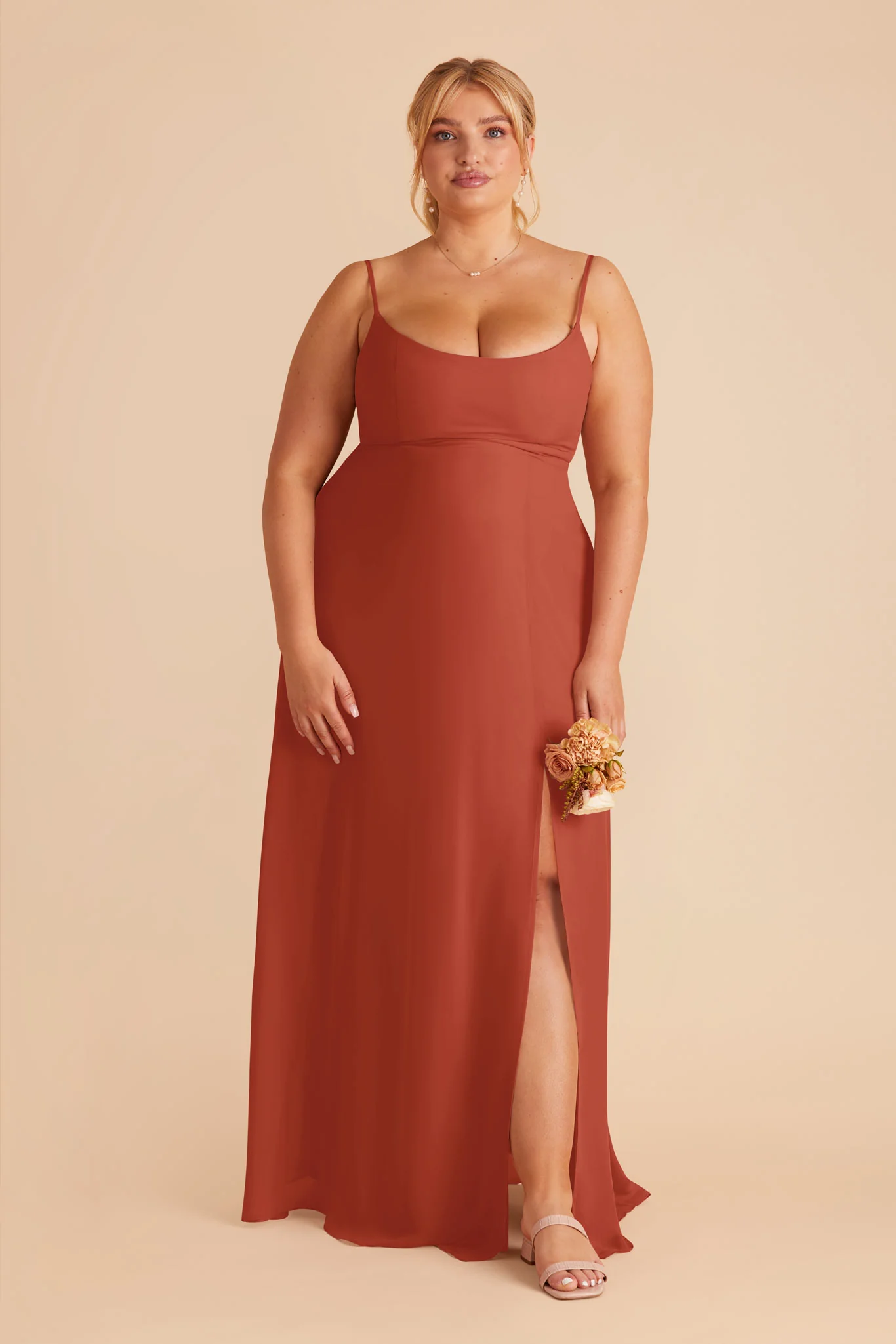 Amy Chiffon Dress - Auburn - Image 2