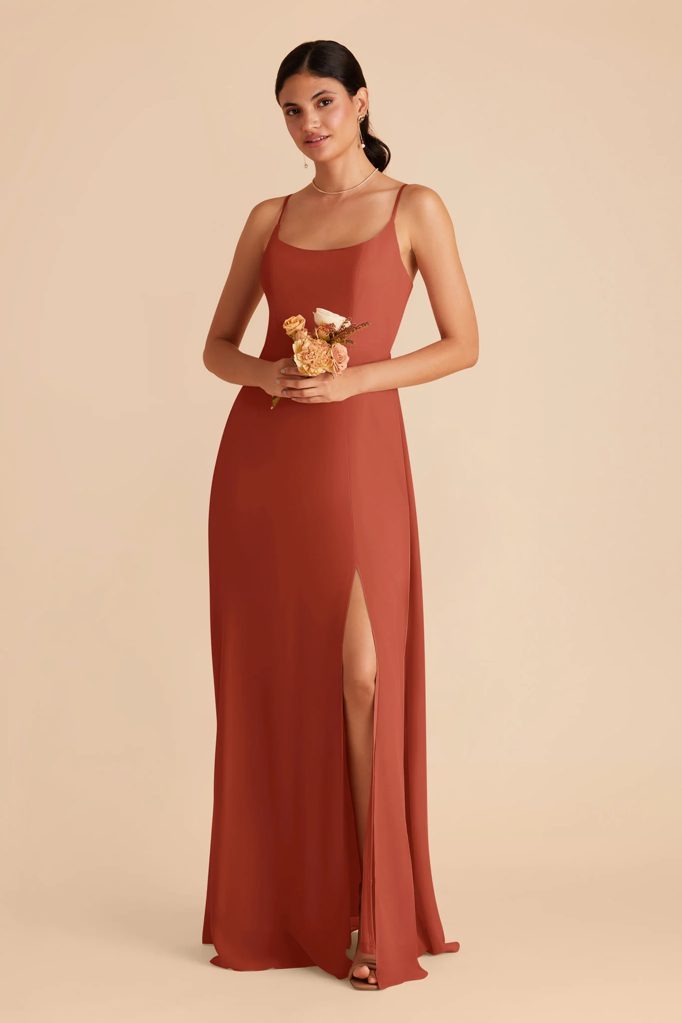 Amy Chiffon Dress - Auburn - Image 3