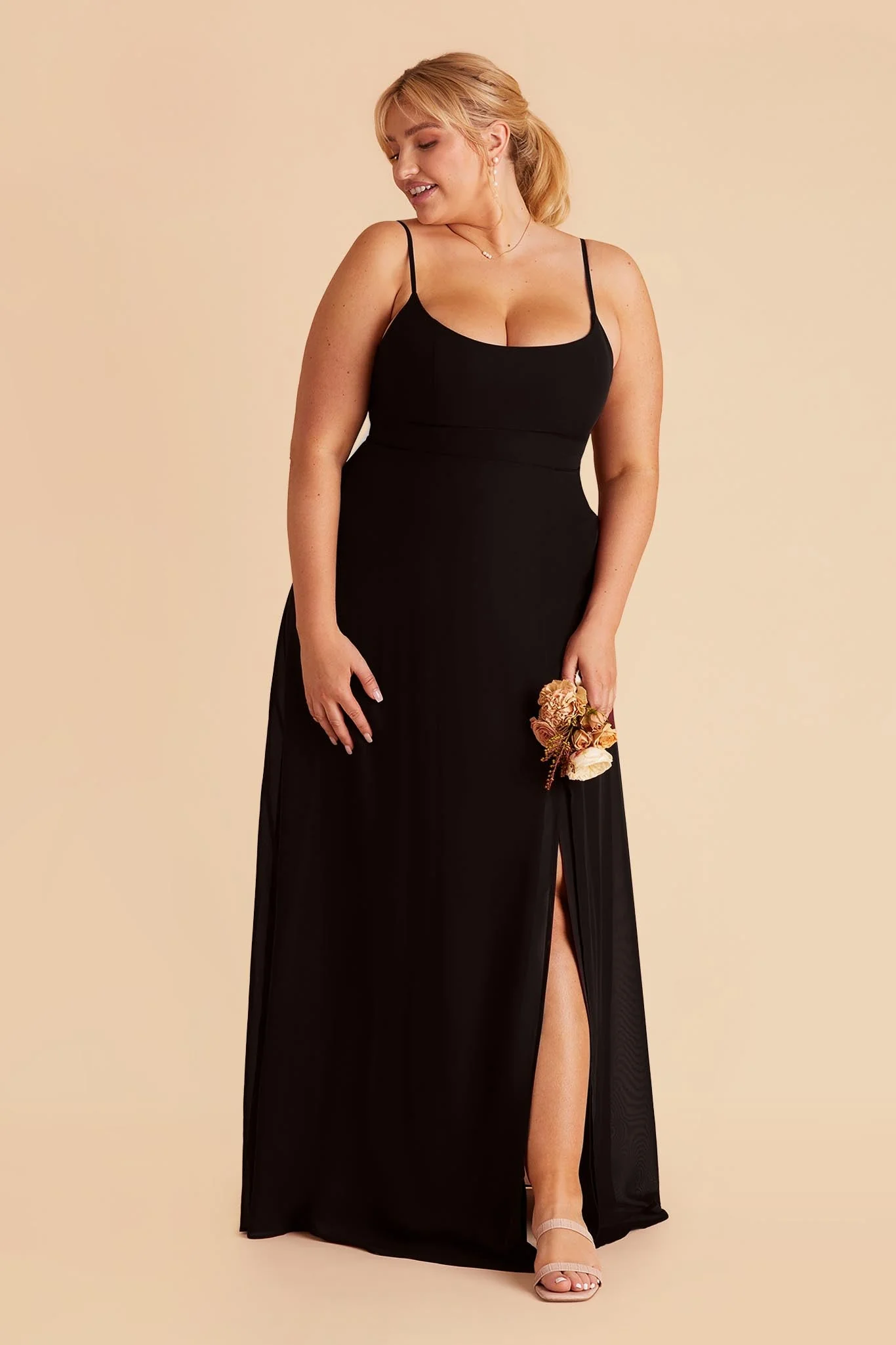 Amy Chiffon Dress - Black - Image 2