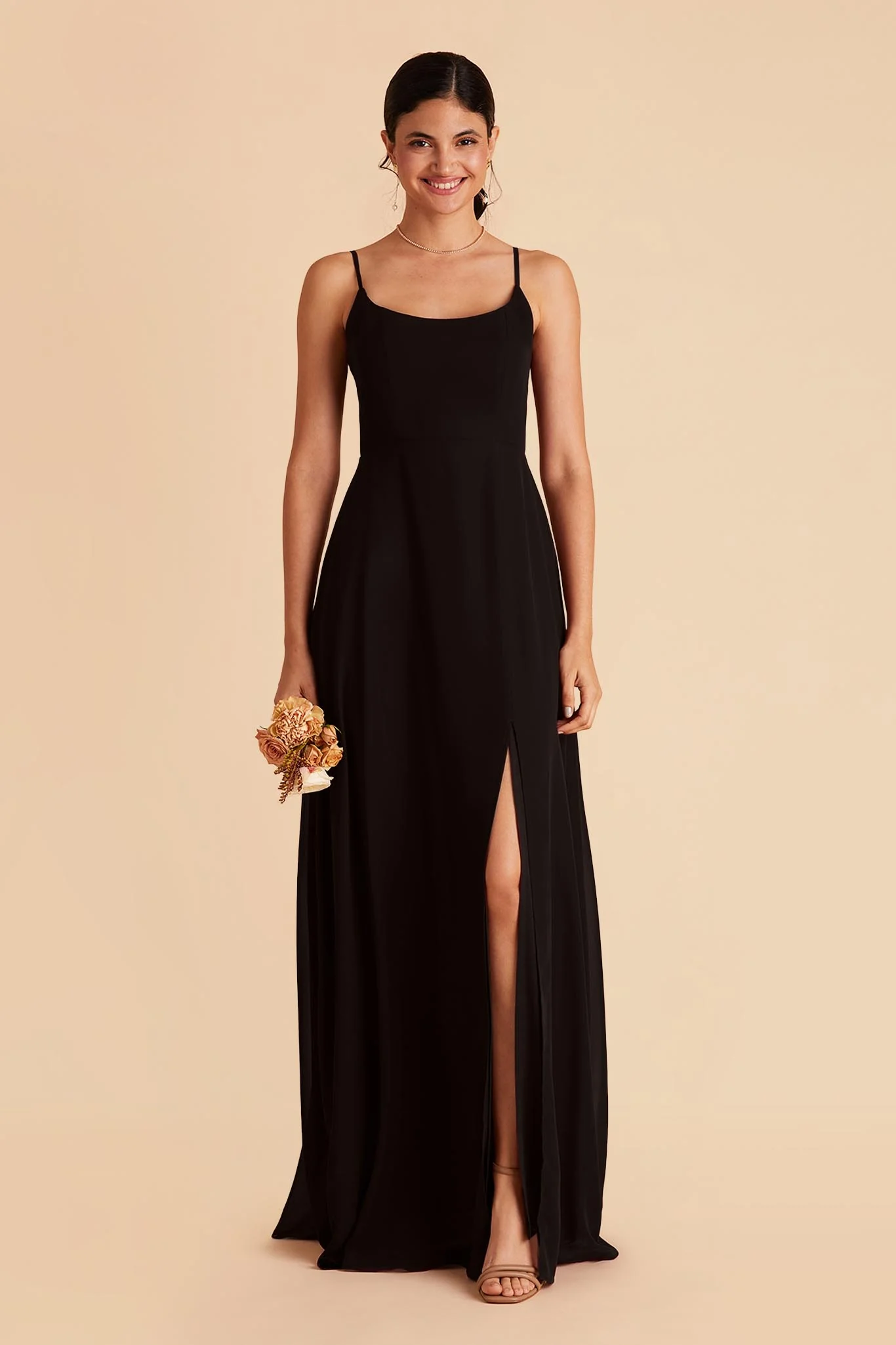 Amy Chiffon Dress - Black - Image 3
