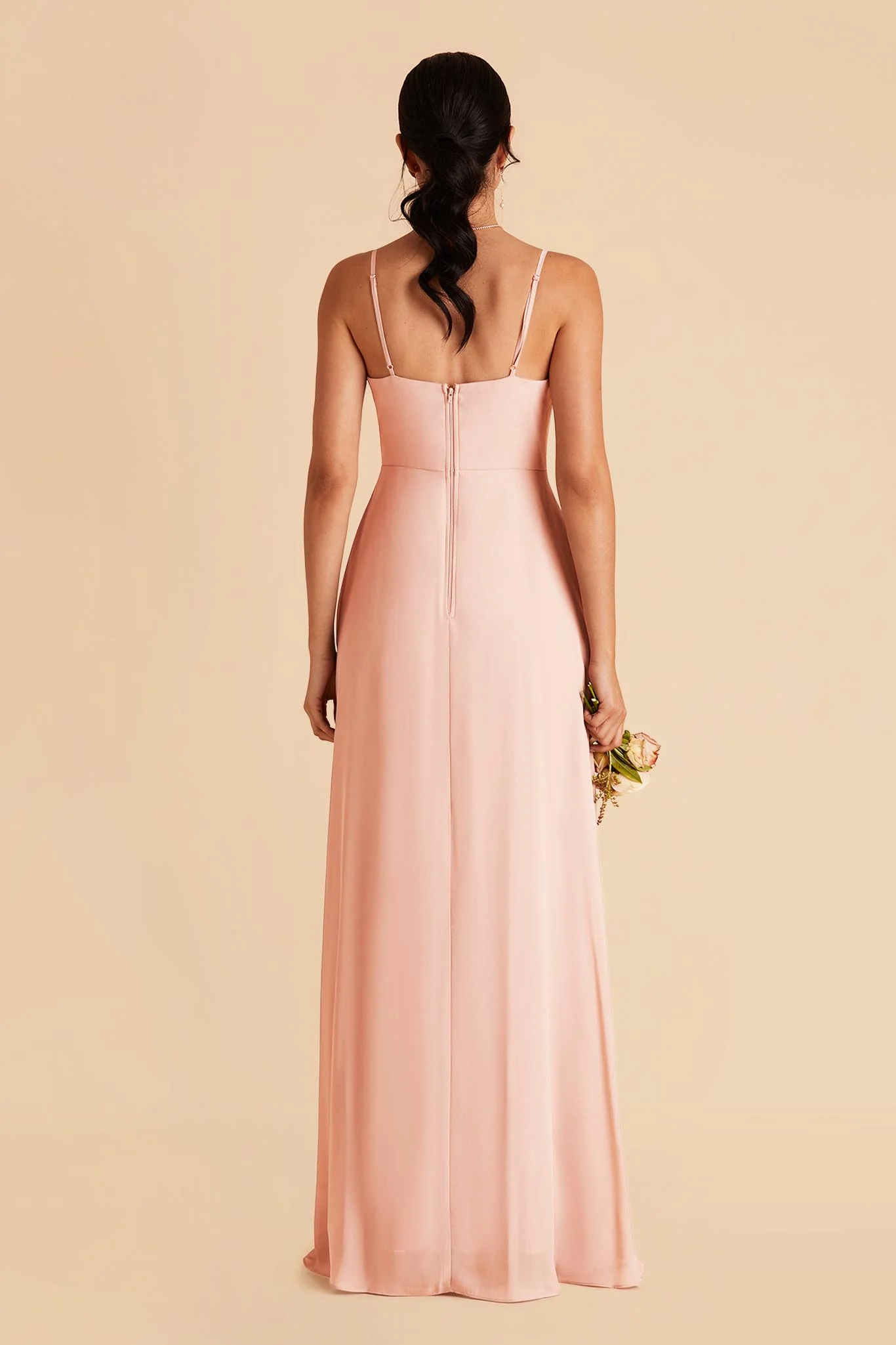 Amy Chiffon Dress - Blush Pink - Image 5