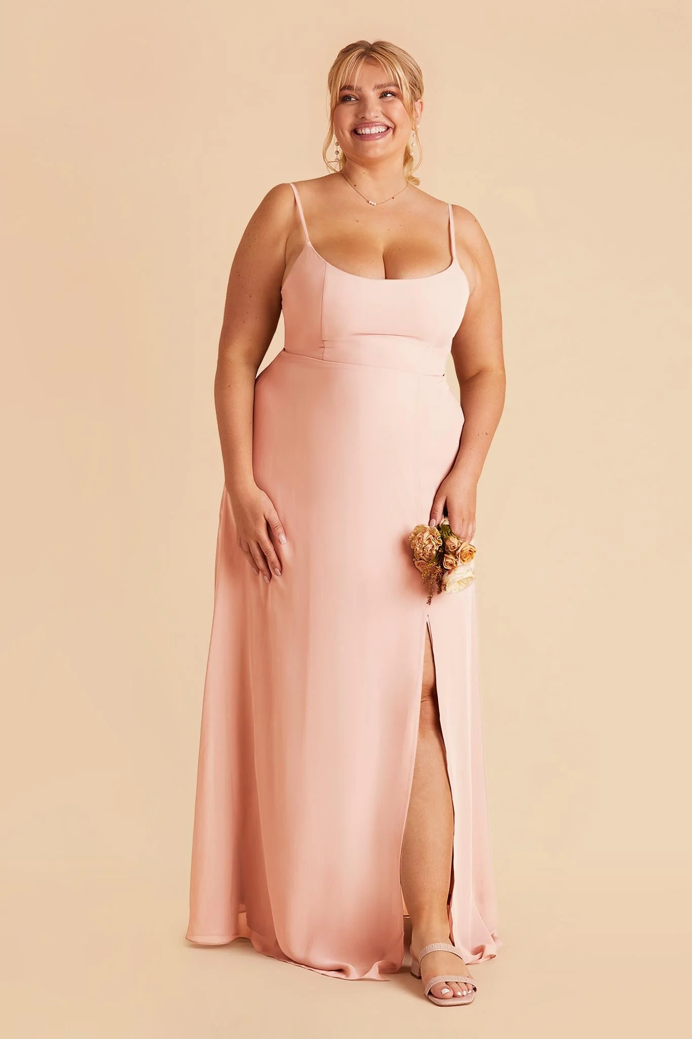 Amy Chiffon Dress - Blush Pink - Image 7