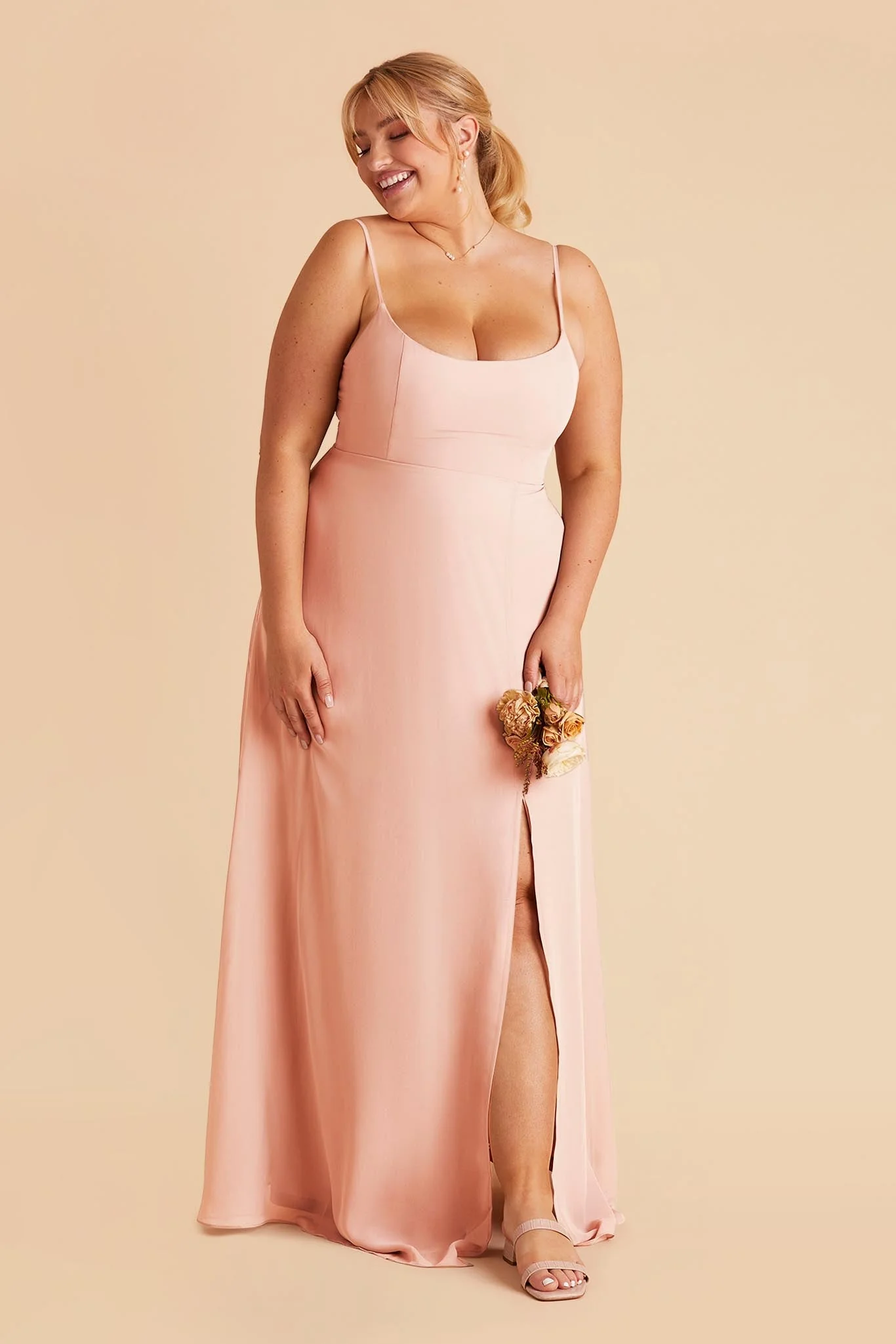 Amy Chiffon Dress - Blush Pink - Image 8