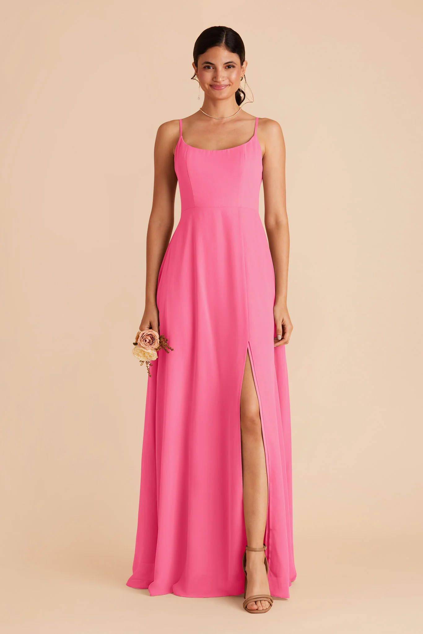 Amy Chiffon Dress - Bon Bon Pink - Image 4