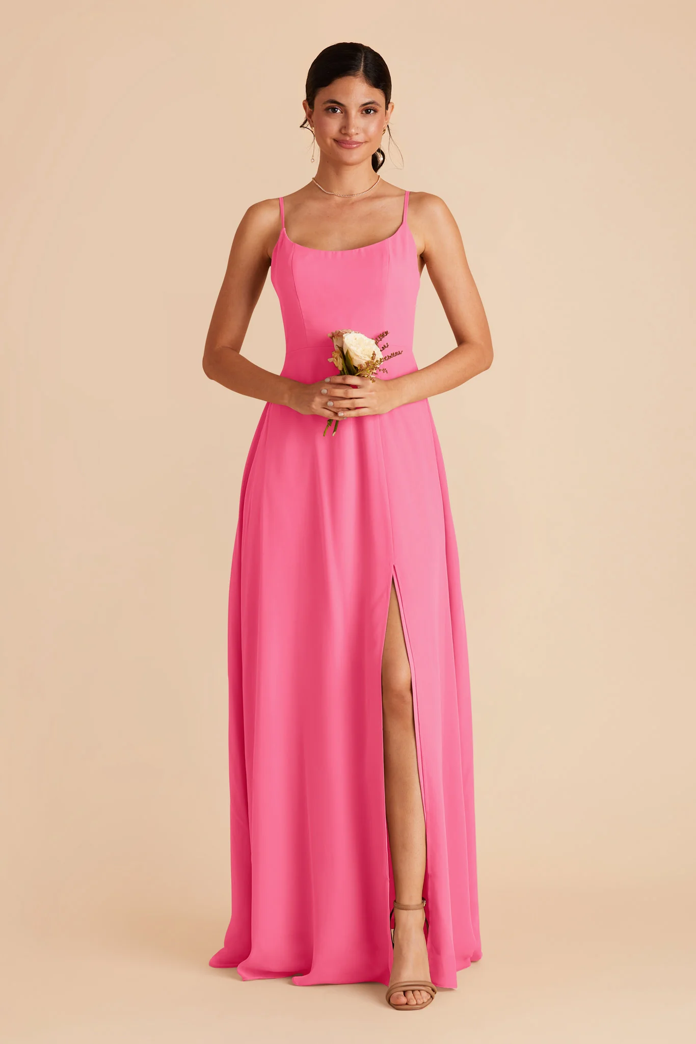 Amy Chiffon Dress - Bon Bon Pink - Image 5